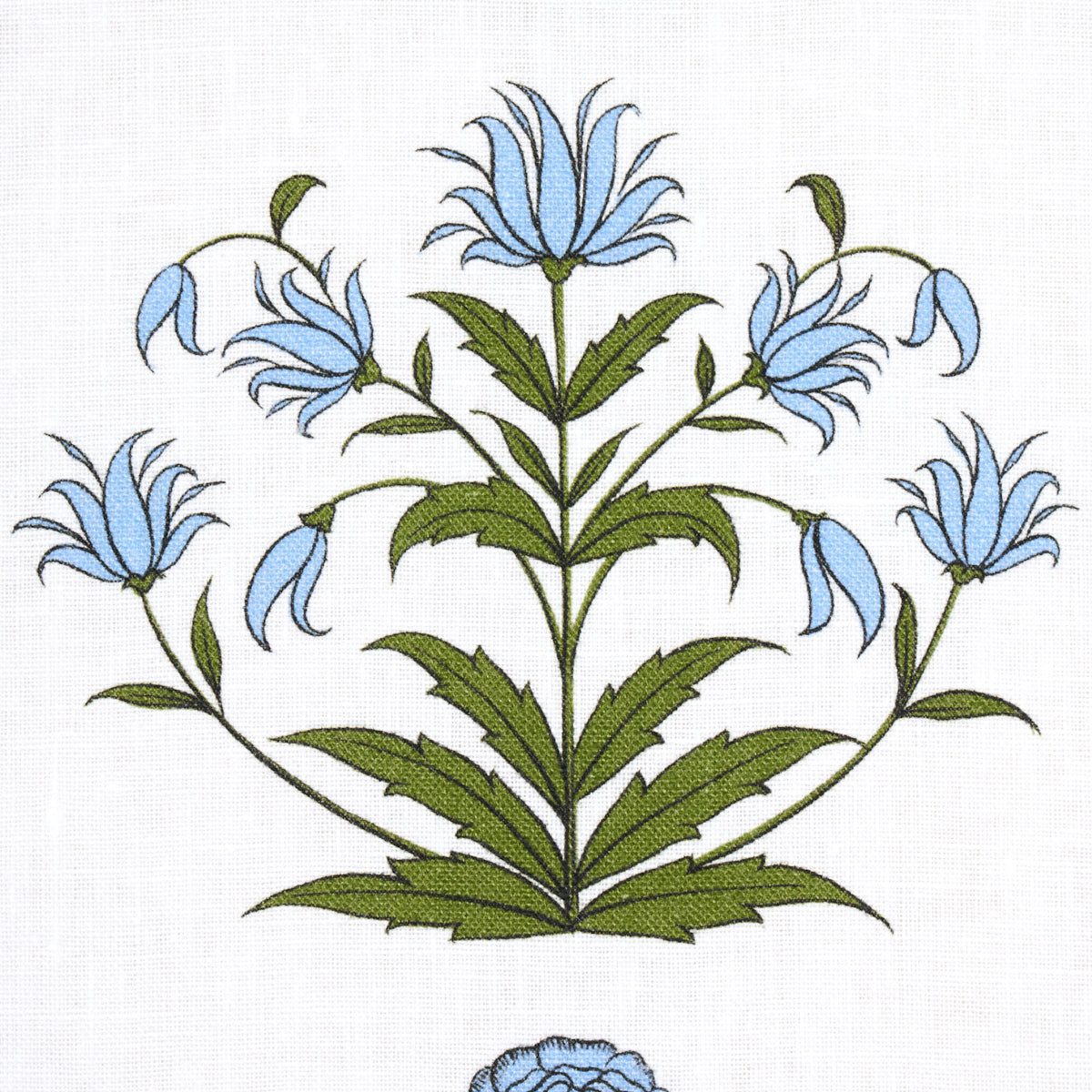 Royal Poppy Stripe - Sky - Schumacher 180670 Fabric - Schumacher Fabric