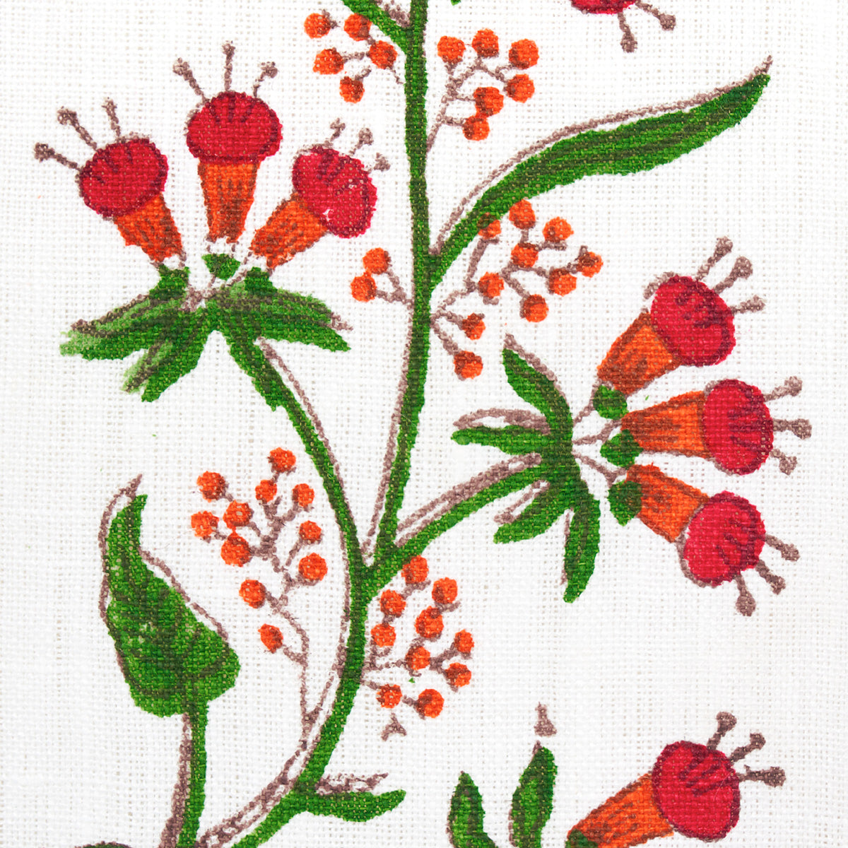Himalaya Hand Block Print - Pink - Schumacher 180690 Fabric - Schumacher Fabric