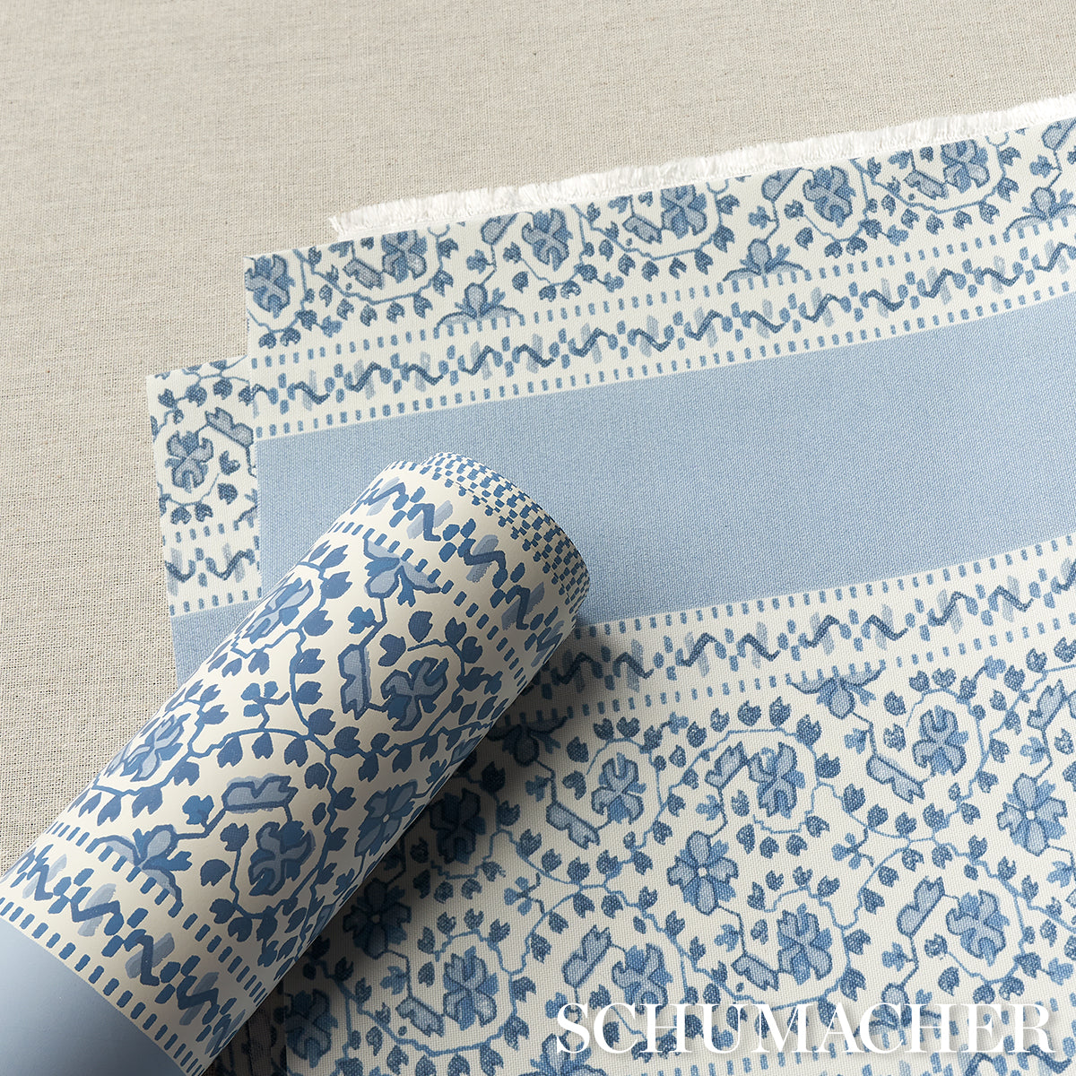 JASMINE-INDOOR-OUTDOOR-INDIGO-SCHUMACHER-180740 - Schumacher Fabric