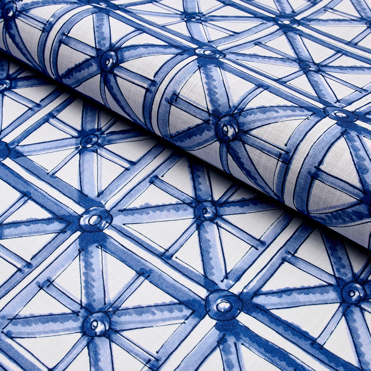 PORTAIL-FRANCAIS-INDOOR-OUTDOOR-NAVY-SCHUMACHER-180770 - Schumacher Fabric
