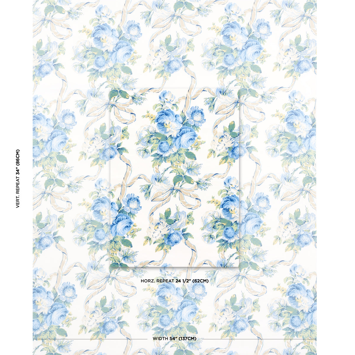 QUEENIES-FLORAL-CHINTZ-PORCELAIN-SCHUMACHER-180810 - Schumacher Fabric