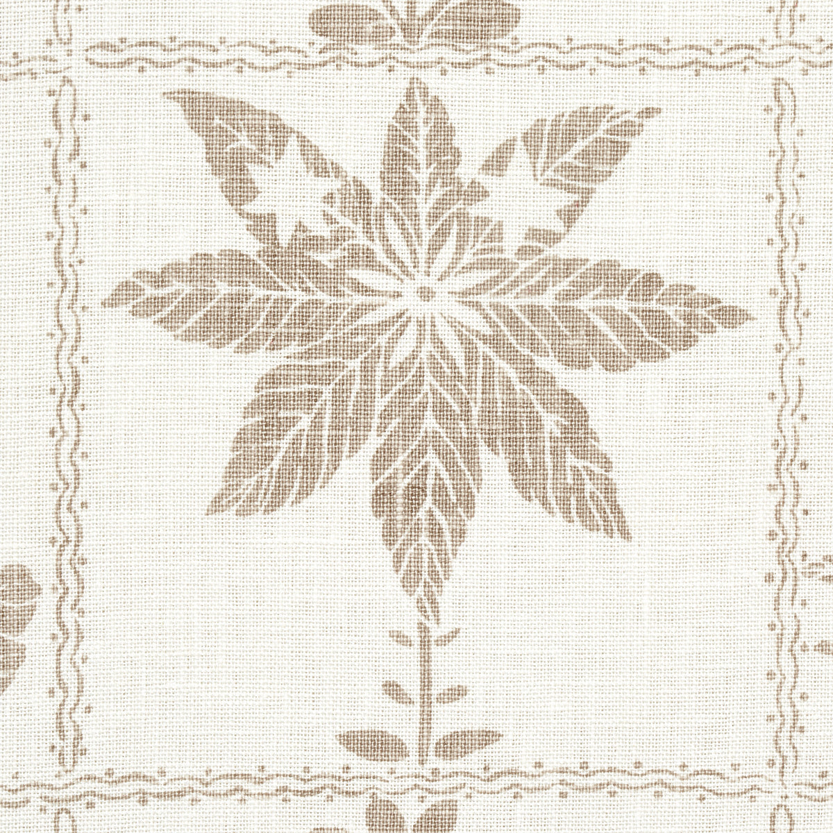 Georgia Wildflowers - Neutral - Schumacher 180891 Fabric - Schumacher Fabric