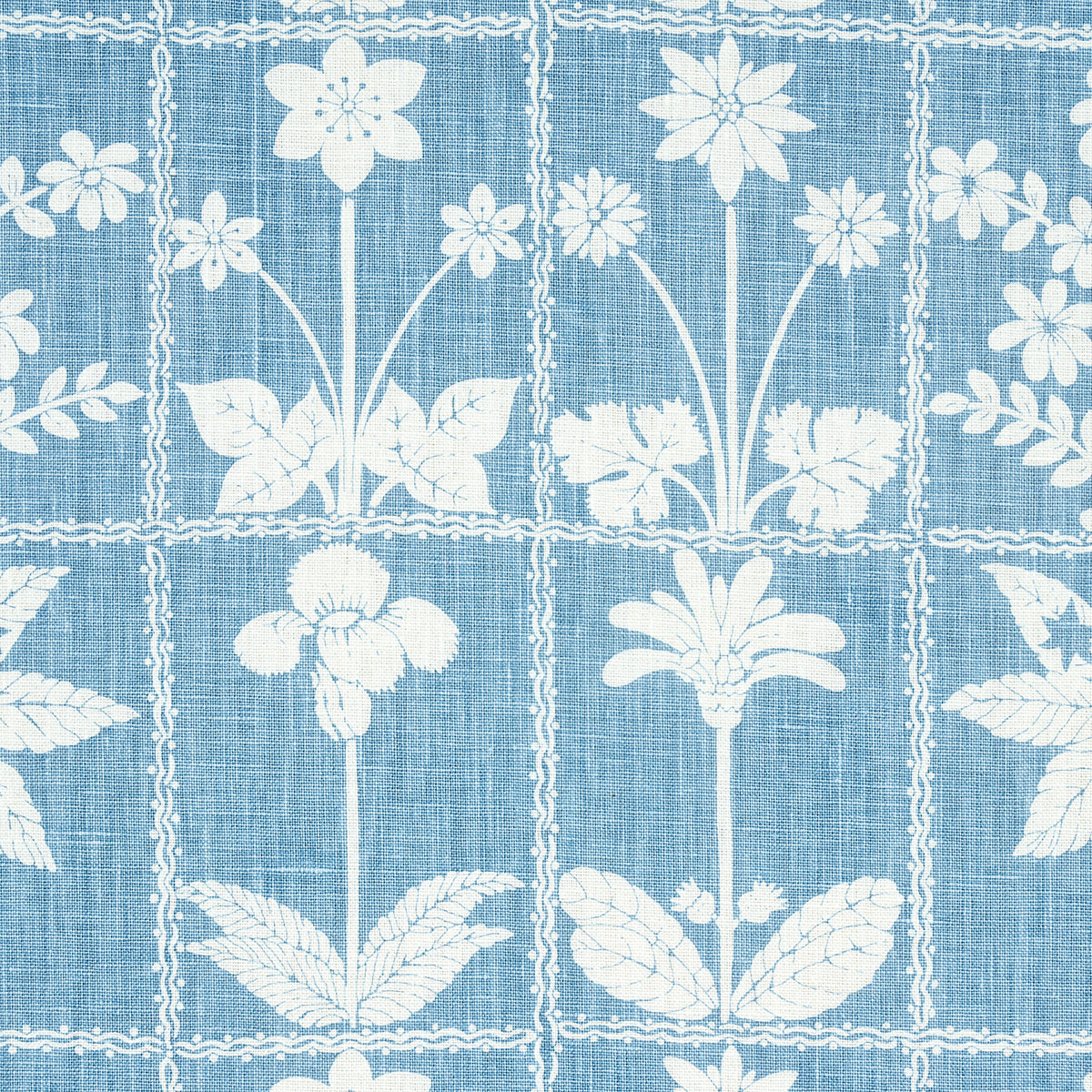 GEORGIA-WILDFLOWERS-BLUE-SCHUMACHER-180892 - Schumacher Fabric