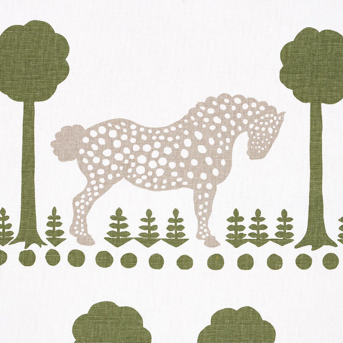 POLKA-DOT-PONY-OLIVE-SCHUMACHER-180900 - Schumacher Fabric