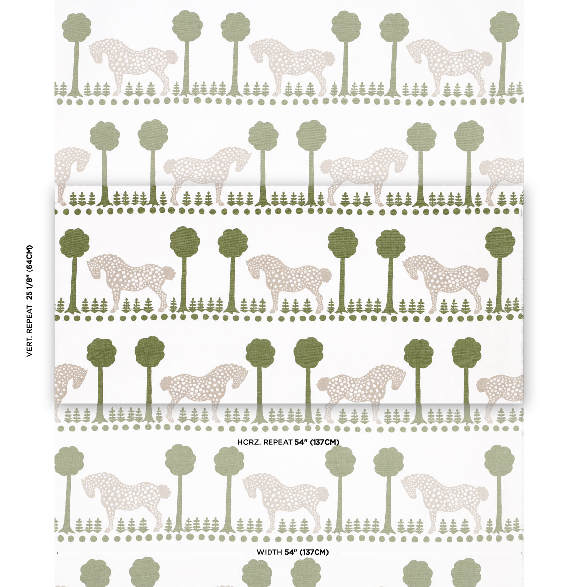 Polka Dot Pony - Olive - Schumacher 180900 Fabric - Schumacher Fabric
