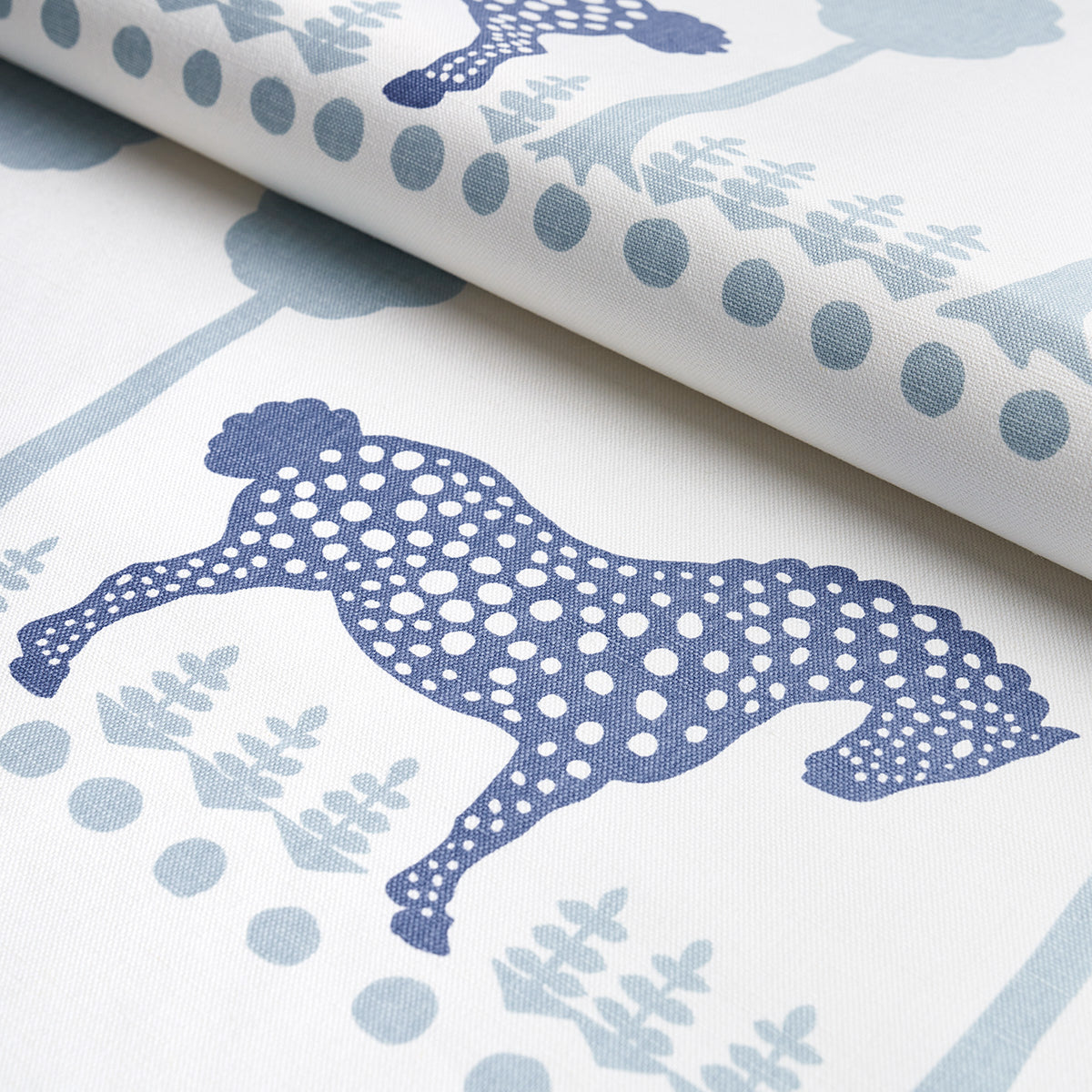 POLKA-DOT-PONY-BLUE-SCHUMACHER-180901 - Schumacher Fabric