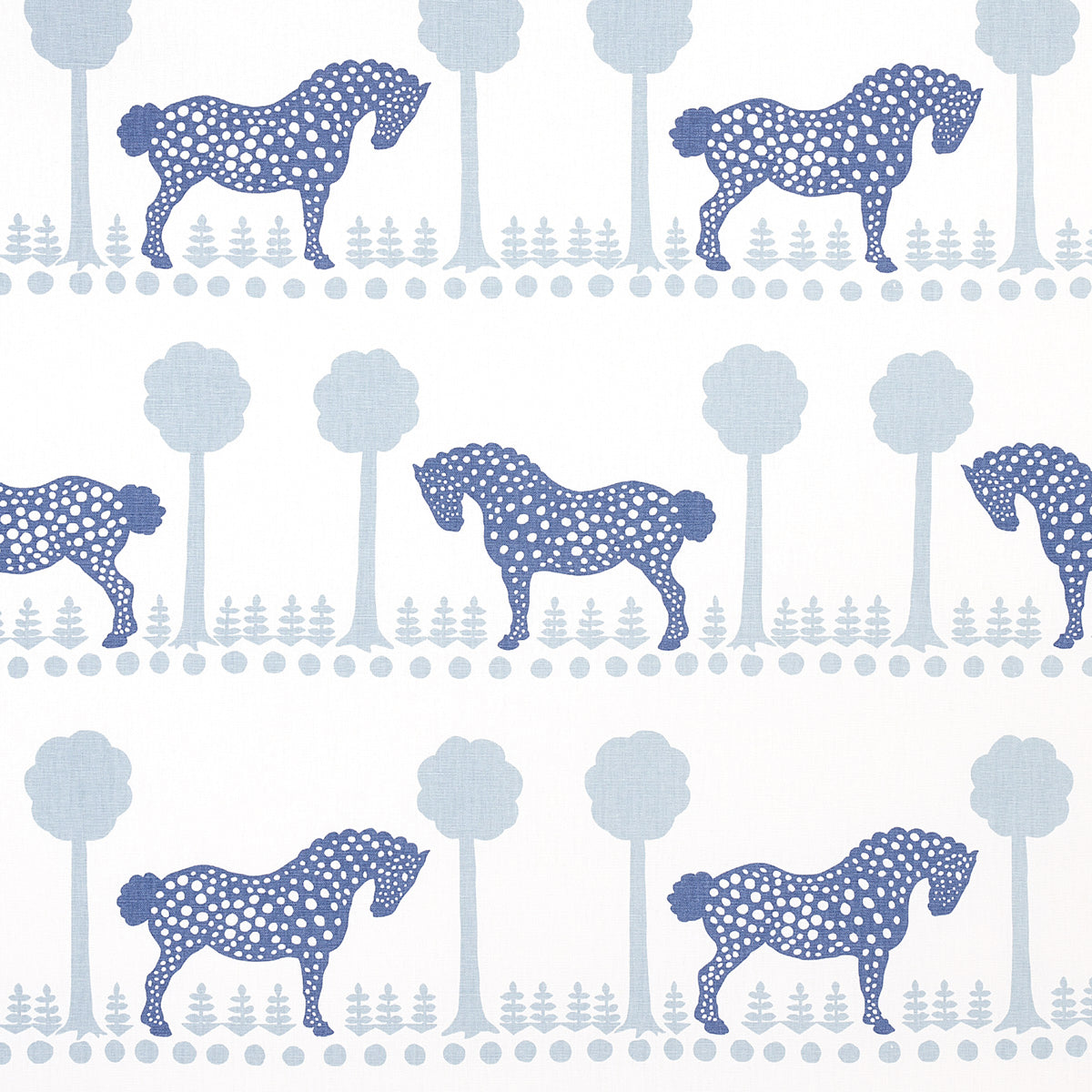 POLKA-DOT-PONY-BLUE-SCHUMACHER-180901 - Schumacher Fabric