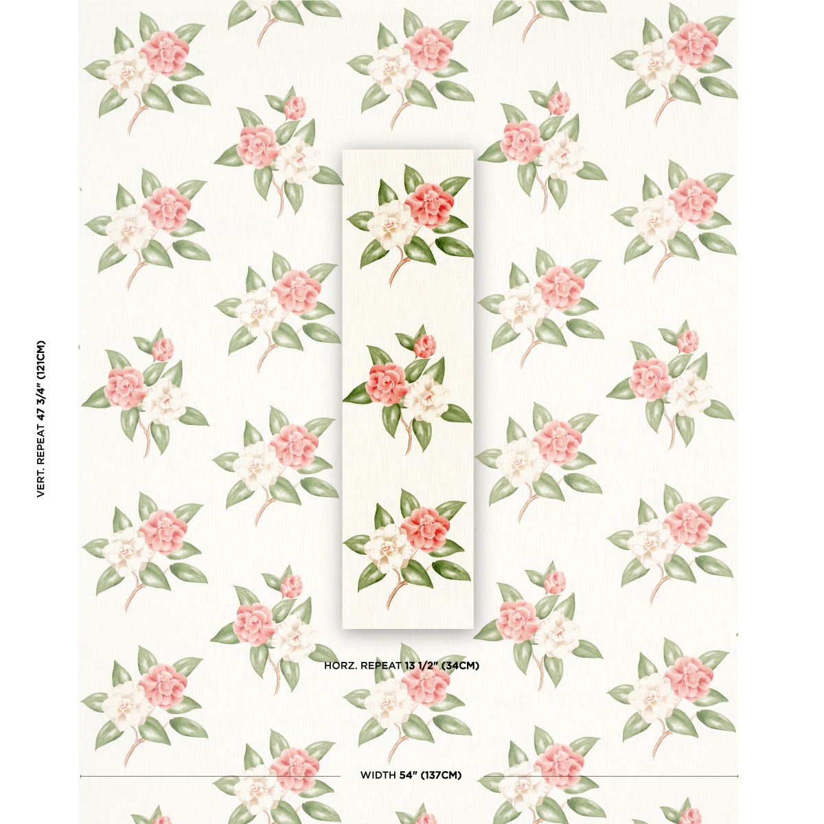 CASABLANCA-FLORAL-INDOOR-OUTDOOR-CORAL-SCHUMACHER-180911 - Schumacher Fabric