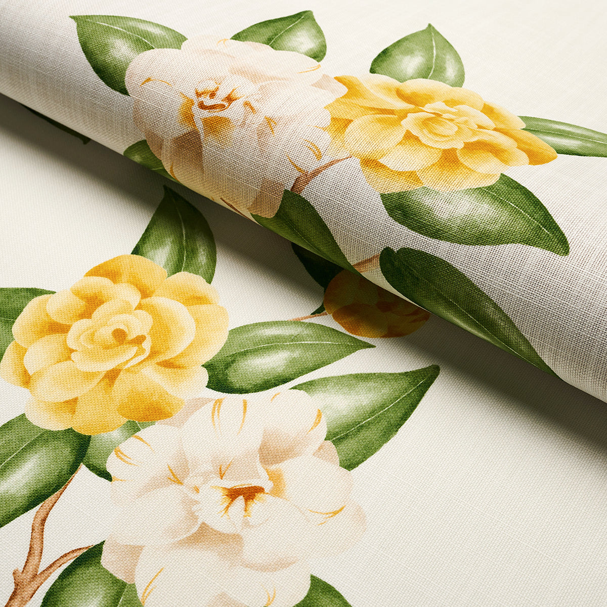 CASABLANCA-FLORAL-INDOOR-OUTDOOR-PALE-YELLOW-SCHUMACHER-180912 - Schumacher Fabric