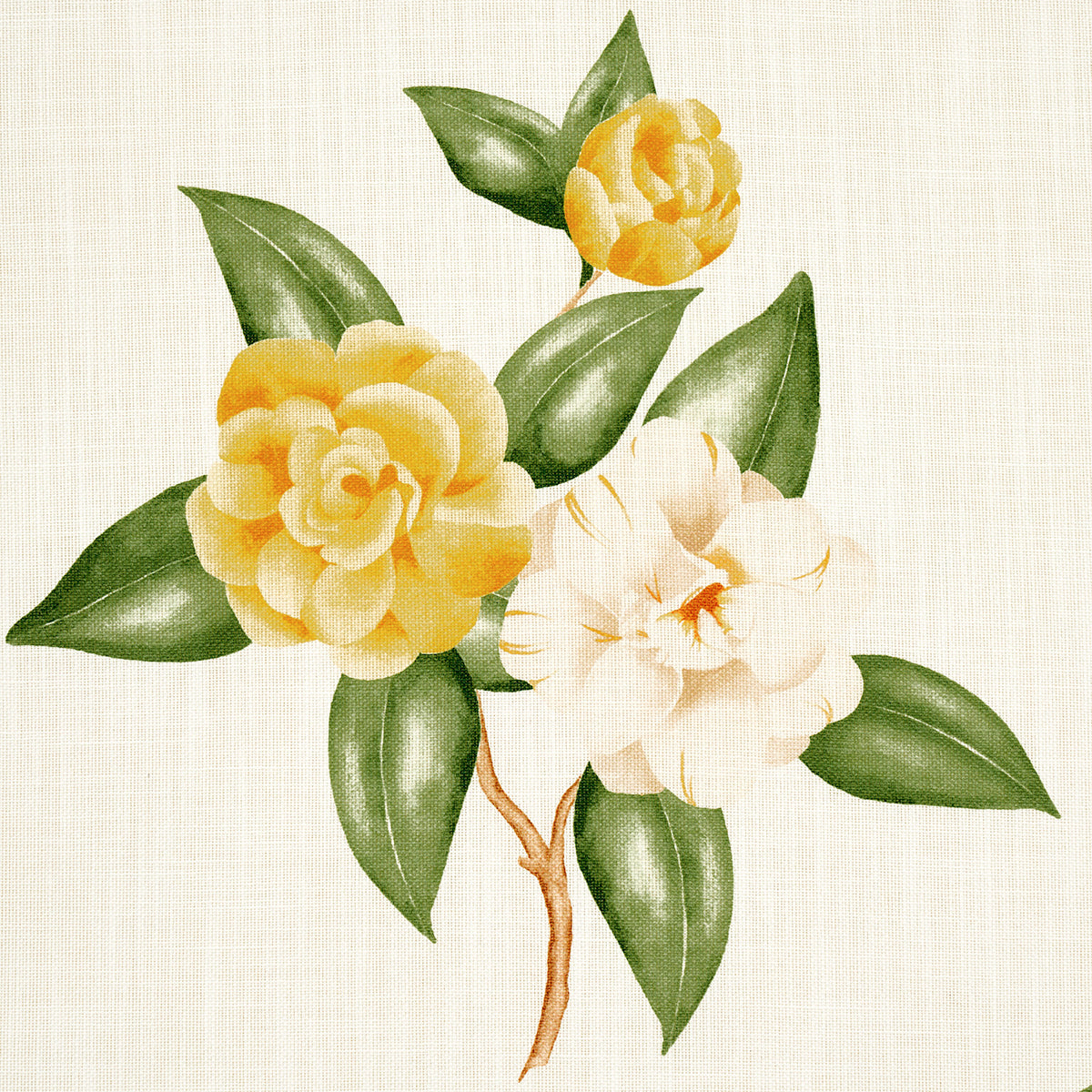 Casablanca Floral Indoor/Outdoor - Pale Yellow - Schumacher 180912 Fabric - Schumacher Fabric