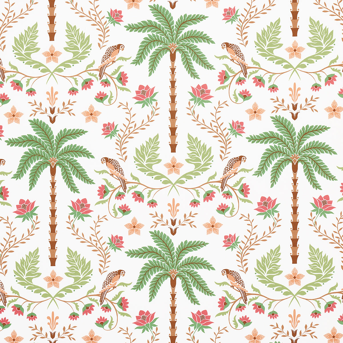 ISLAND-PALM-INDOOR-OUTDOOR-CORAL-GREEN-SCHUMACHER-180981 - Schumacher Fabric