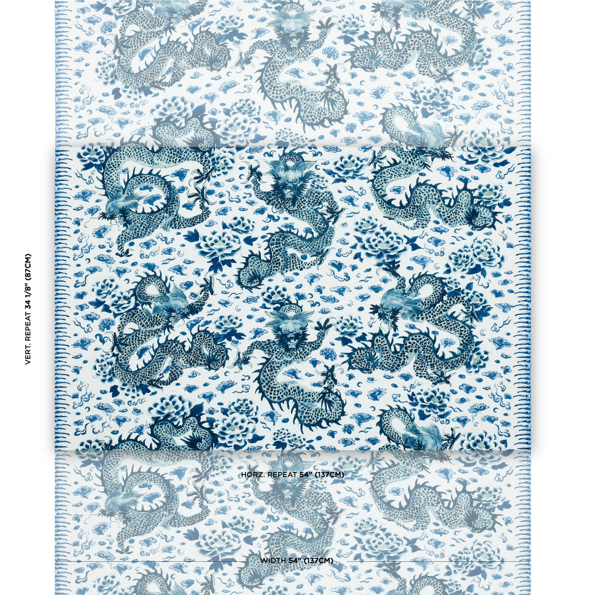 Empress Dragon - Delft - Schumacher 181030 Fabric - Schumacher Fabric