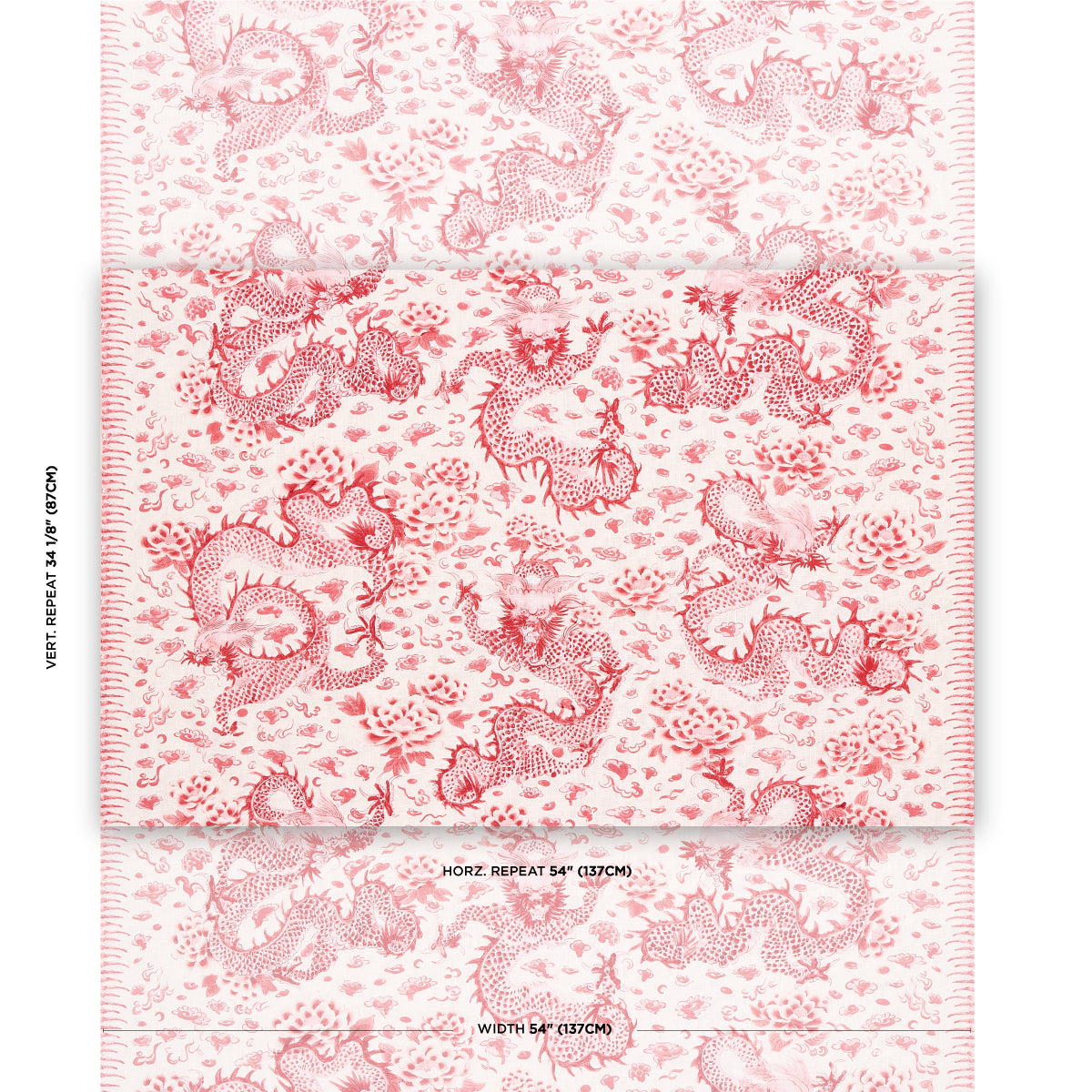 Empress Dragon - Rose - Schumacher 181032 Fabric - Schumacher Fabric