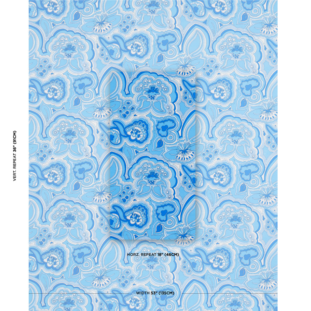 MORNING-SUNRISE-INDOOR-OUTDOOR-HORIZON-BLUE-SCHUMACHER-181060 - Schumacher Fabric