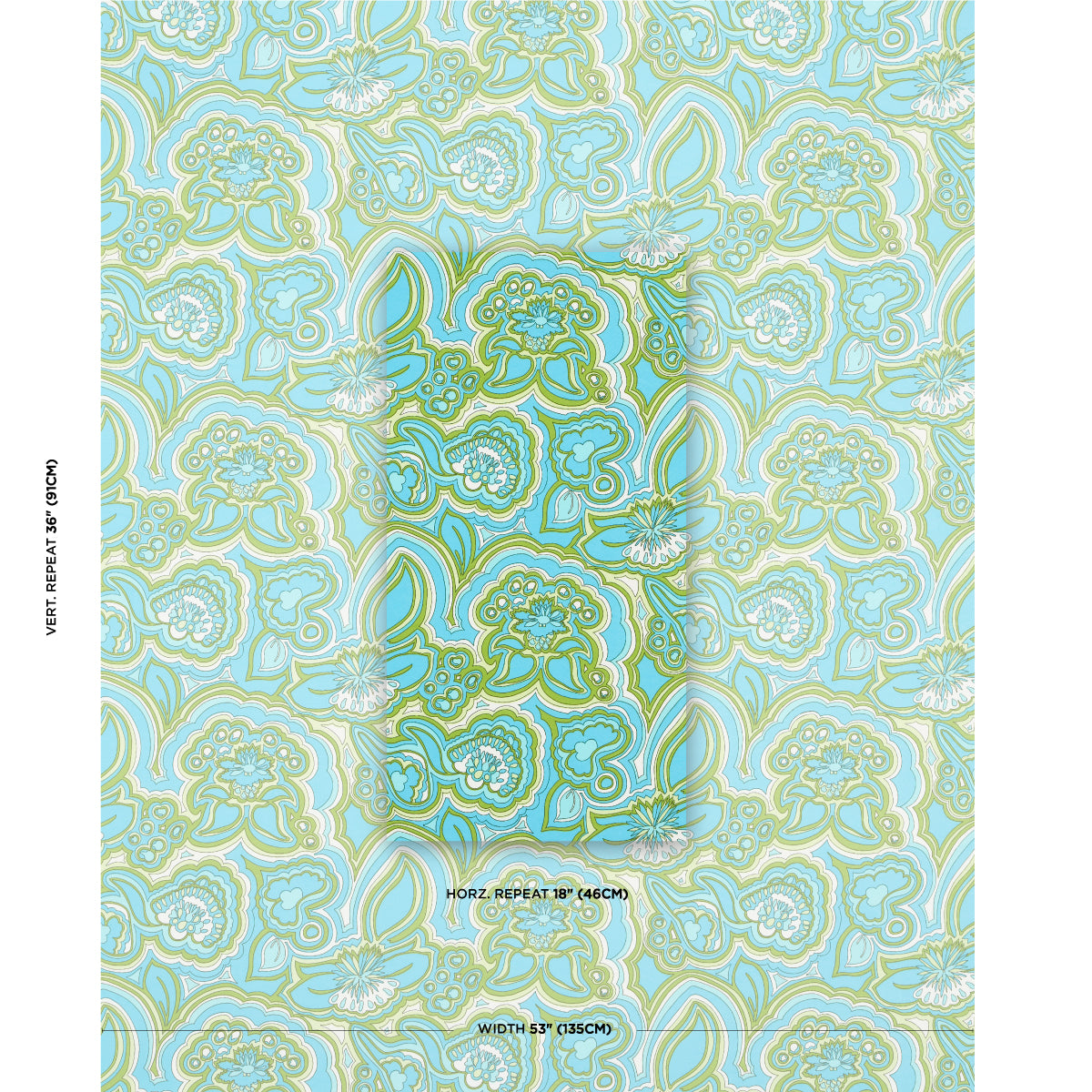 MORNING-SUNRISE-INDOOR-OUTDOOR-FERN-SCHUMACHER-181061 - Schumacher Fabric
