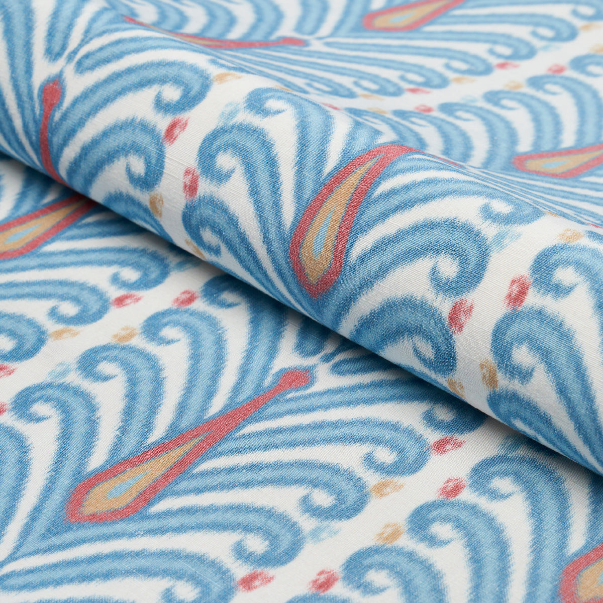 Augustine Ikat - Peacock - Schumacher 181270 Fabric - Schumacher Fabric