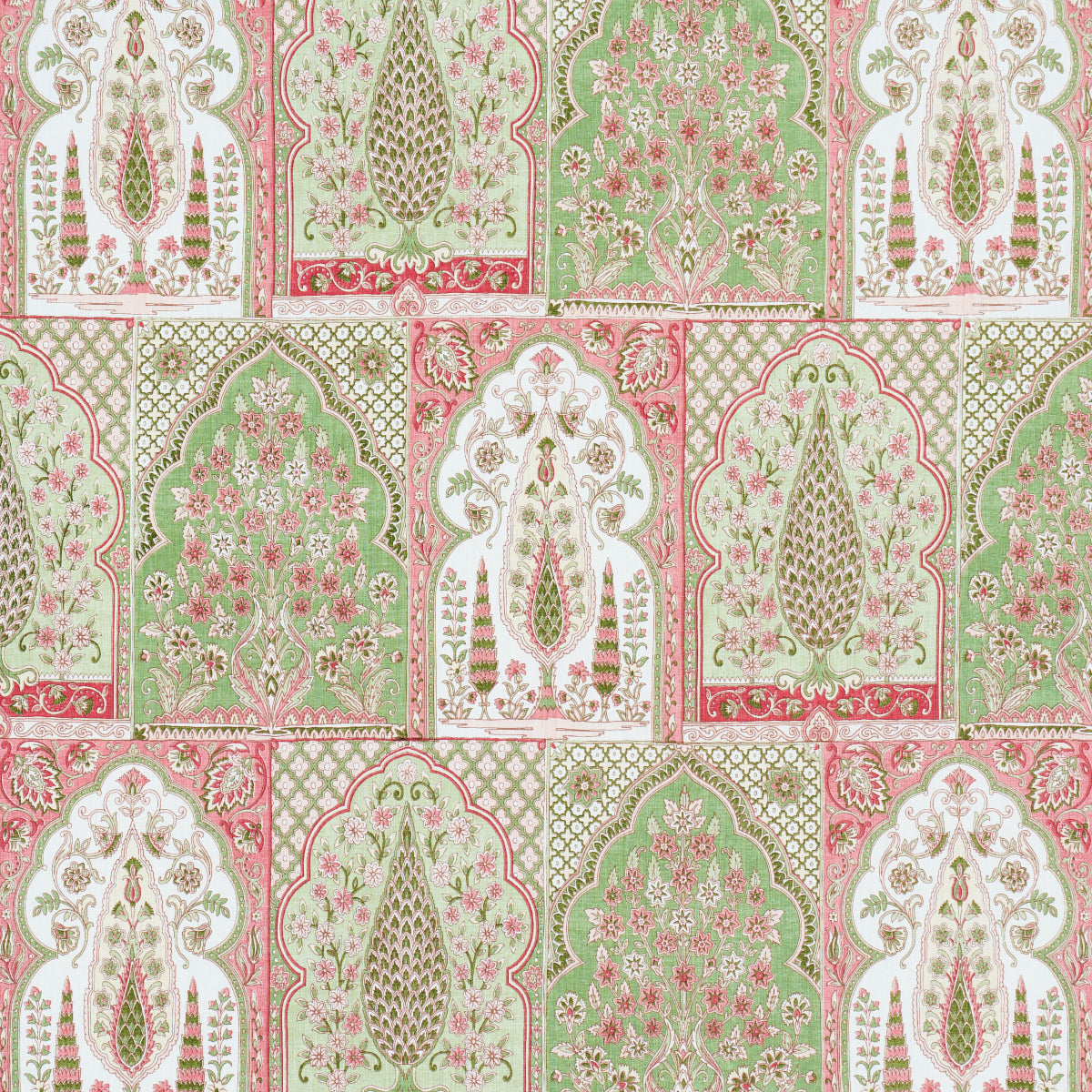 BARRA-PALACE-PINK-GREEN-SCHUMACHER-181312 - Schumacher Tela