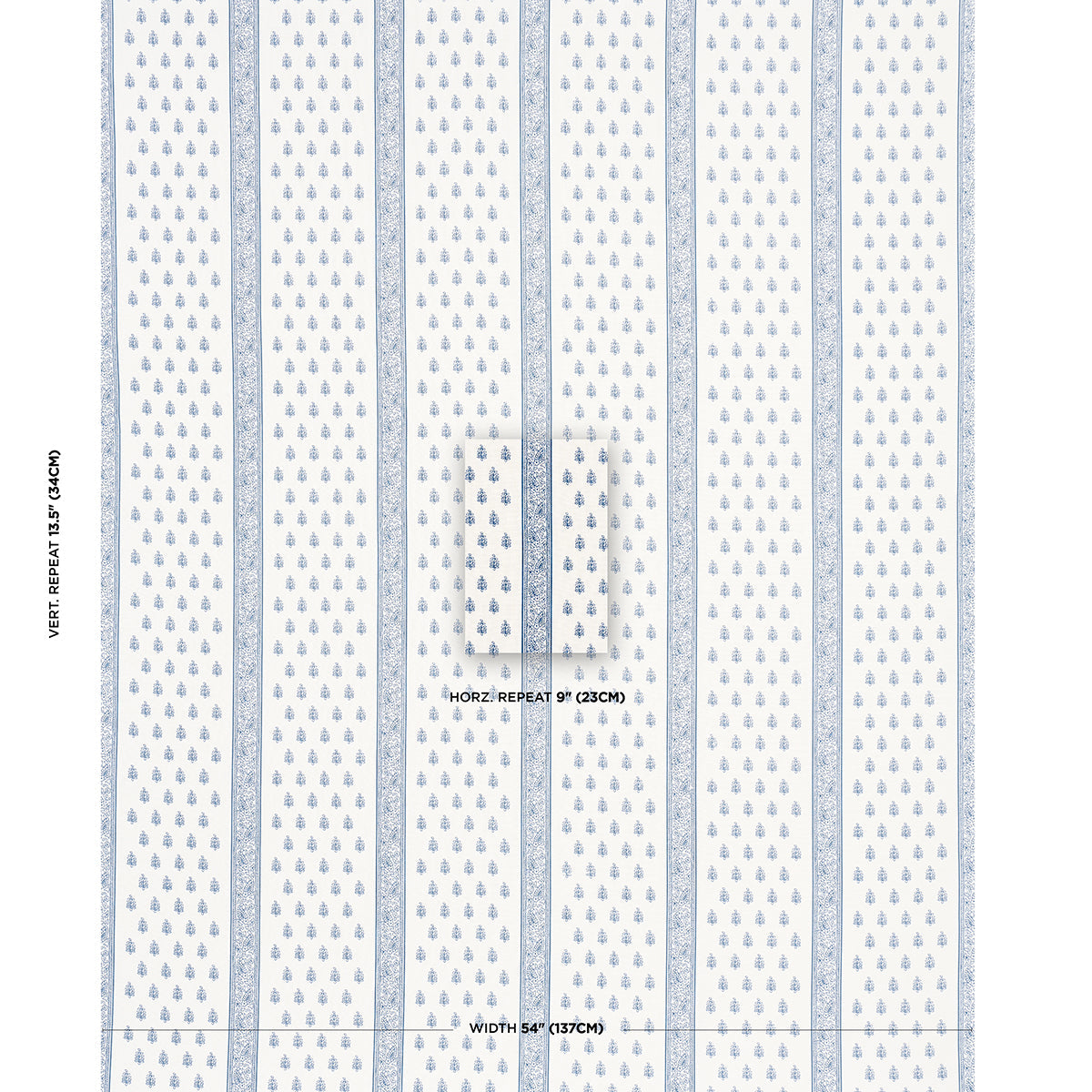 Katsura Stripe - Delft - Schumacher 181330 Fabric - Schumacher Fabric