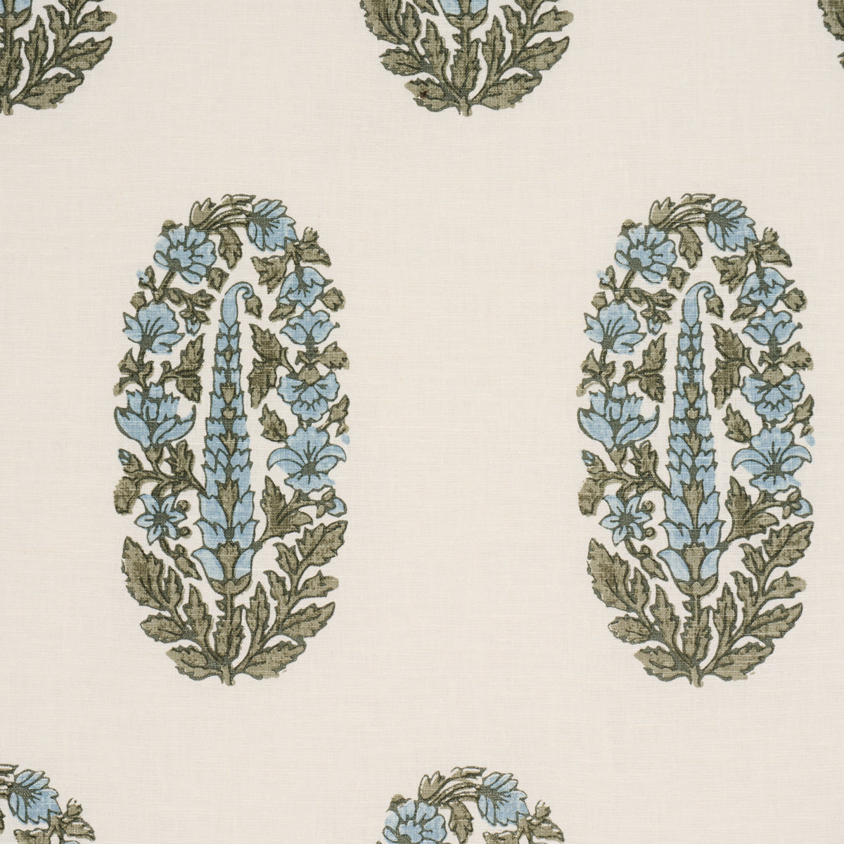 Askandra Flower - Aquamarine - Schumacher 181363 Fabric - Schumacher Fabric