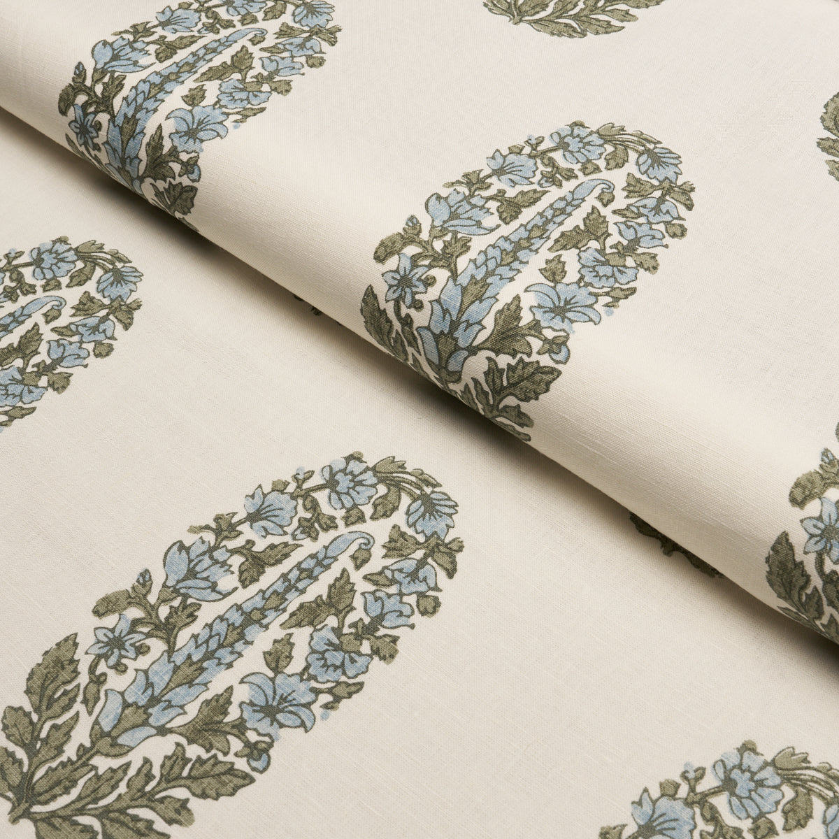Askandra Flower - Aquamarine - Schumacher 181363 Fabric - Schumacher Fabric