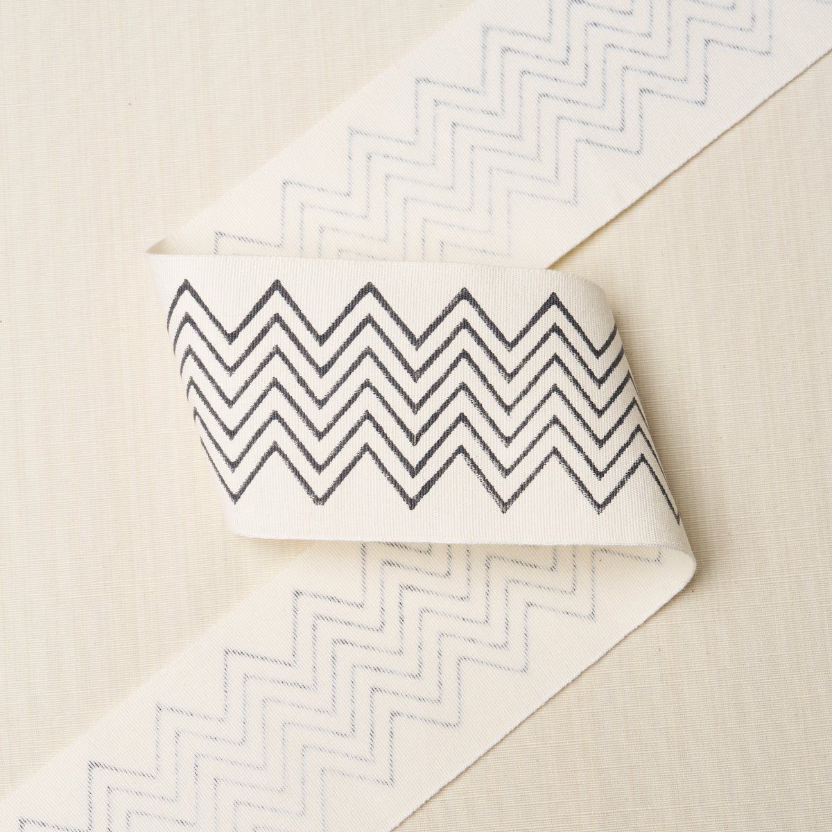 LEORA-HAND-BLOCKED-TAPE-NARROW-CHARCOAL-SCHUMACHER-181381 - Schumacher Trim