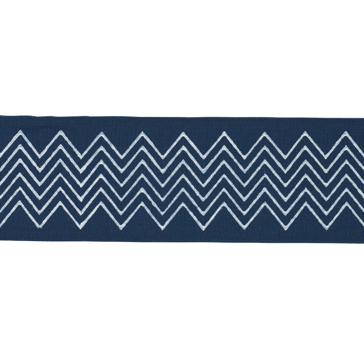 LEORA-HAND-BLOCKED-TAPE-NARROW-INDIGO-SCHUMACHER-181382 - Schumacher Trim