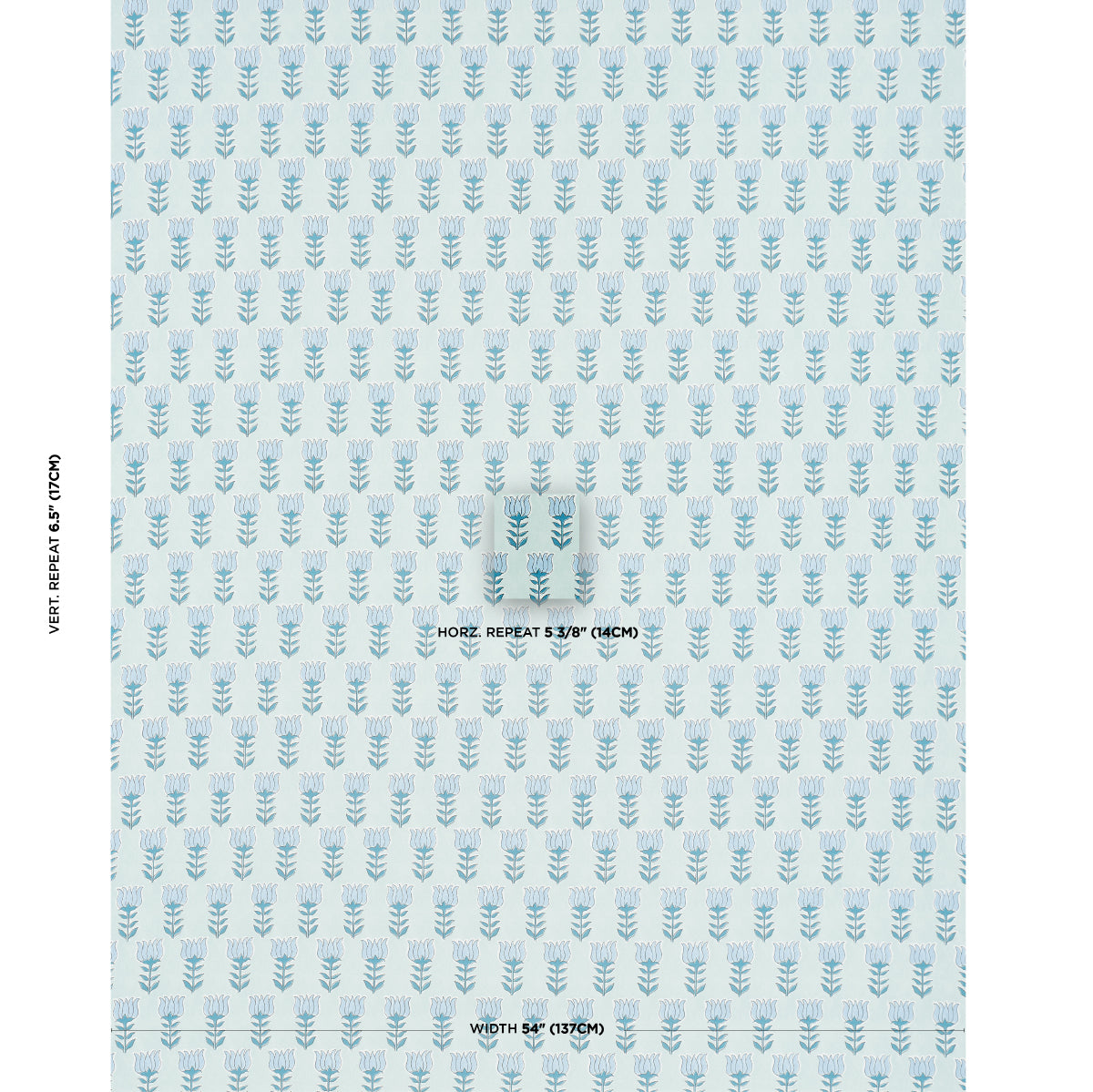 MIA-TULIP-MINERAL-BLUE-SCHUMACHER-181391 - Schumacher Fabric