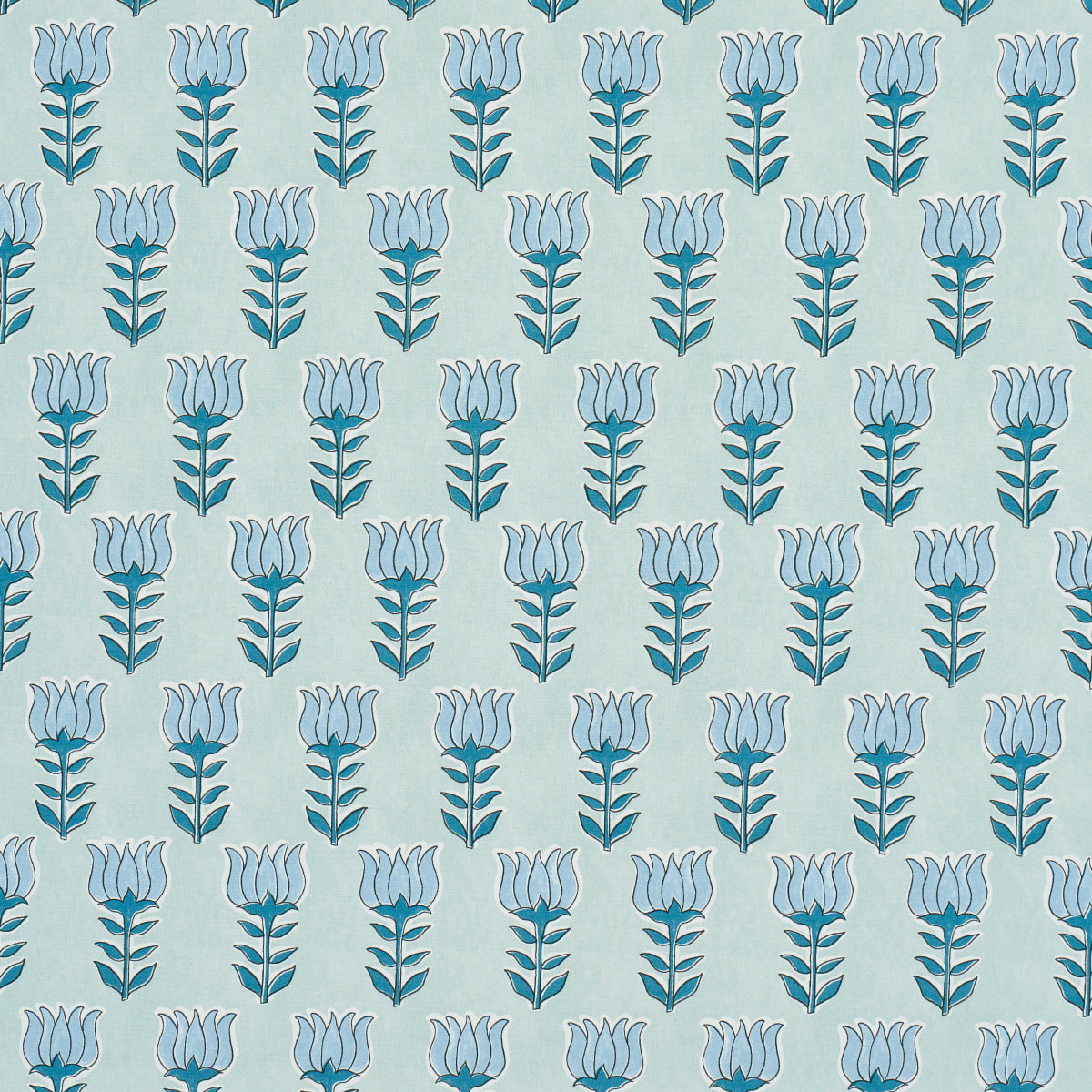 MIA-TULIP-MINERAL-BLUE-SCHUMACHER-181391 - Schumacher Fabric