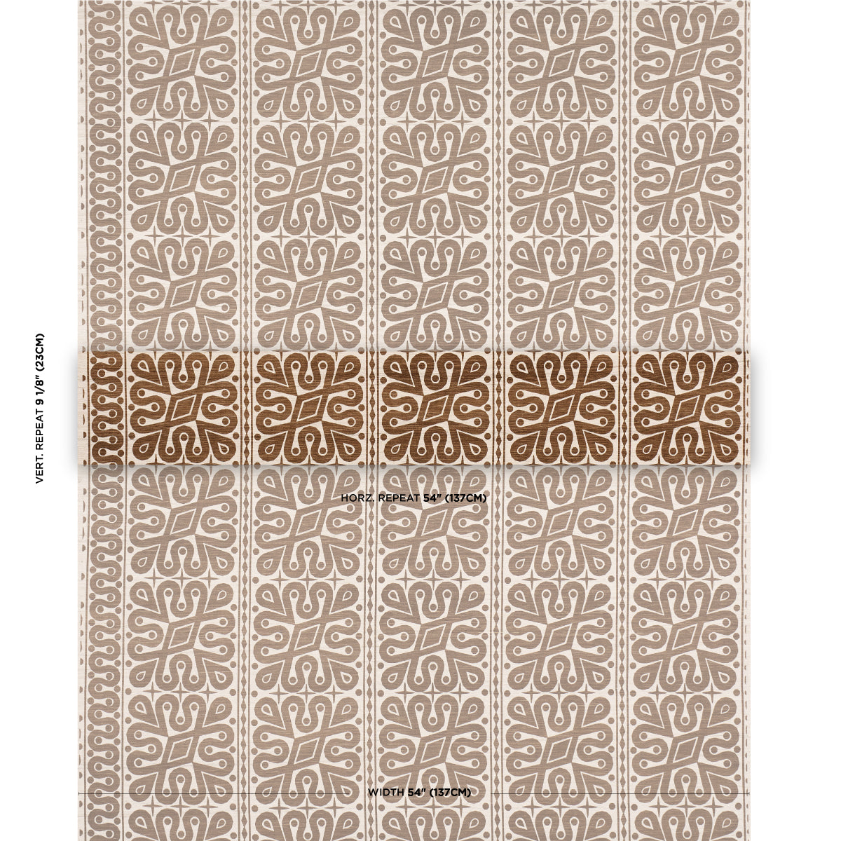 BORNEO-SILK-BROWN-SCHUMACHER-181470 - Schumacher Fabric