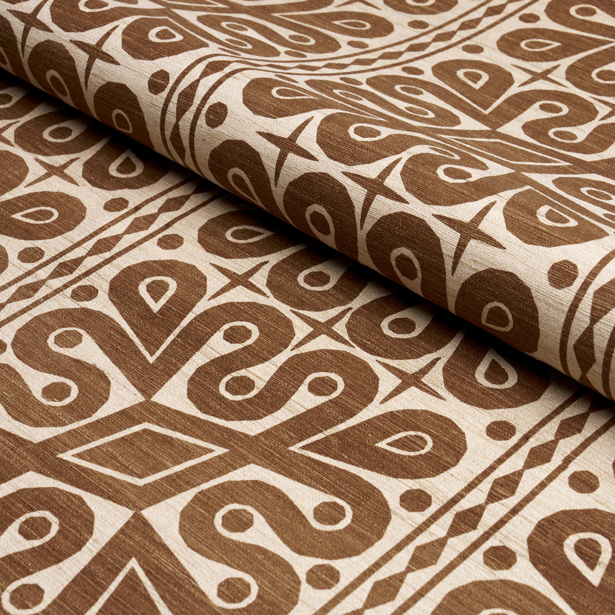 BORNEO-SILK-BROWN-SCHUMACHER-181470 - Schumacher Fabric