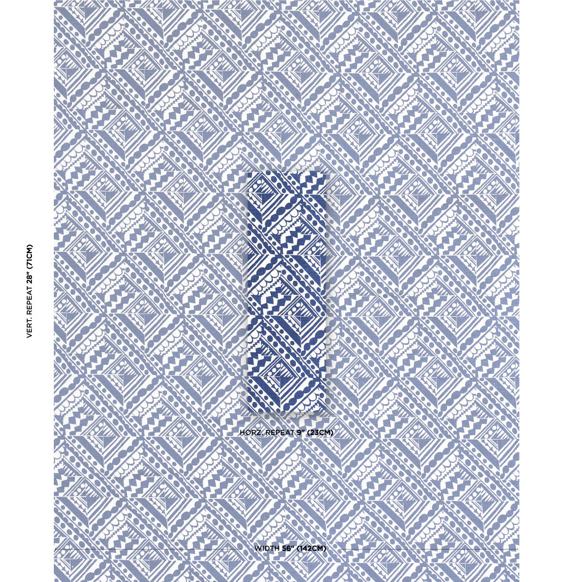 Topsy Turvy - Navy - Schumacher 181492 Fabric - Schumacher Fabric