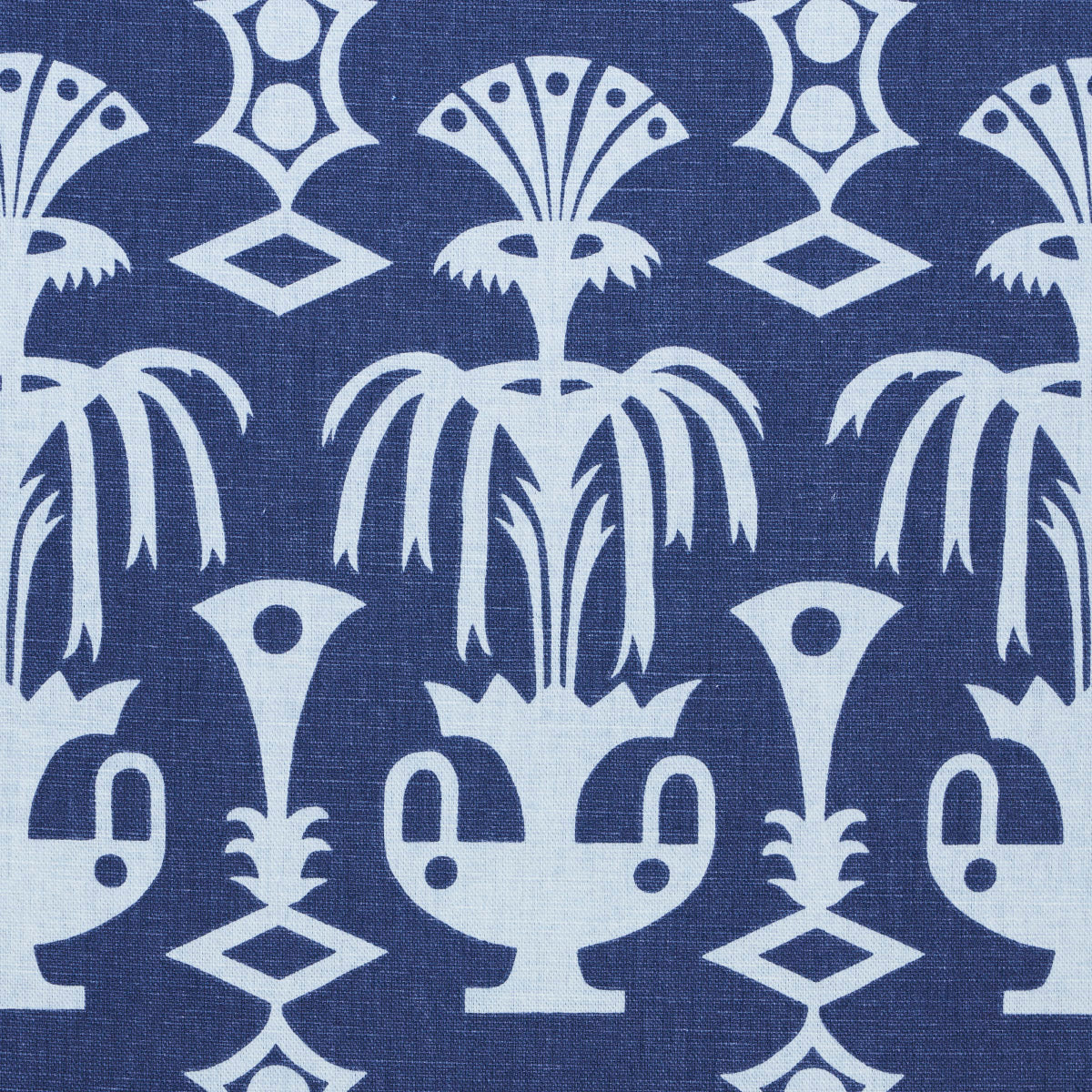 Fountain Grass - Blues - Schumacher 181501 Fabric - Schumacher Fabric