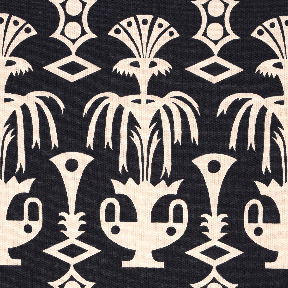 Fountain Grass - Black - Schumacher 181502 Fabric - Schumacher Fabric