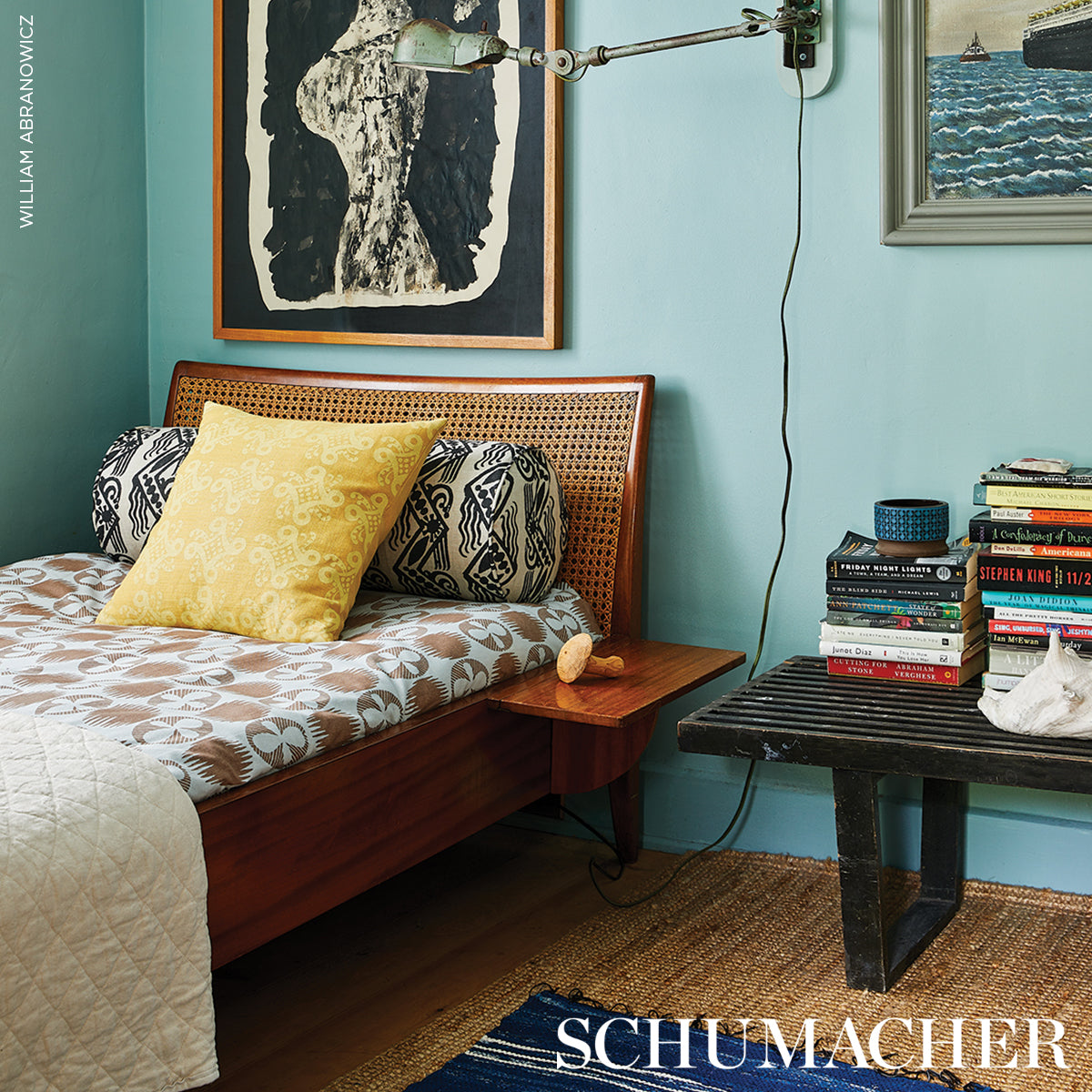LUNARIA-BROWN-ON-SKY-SCHUMACHER-181510 - Schumacher Fabric