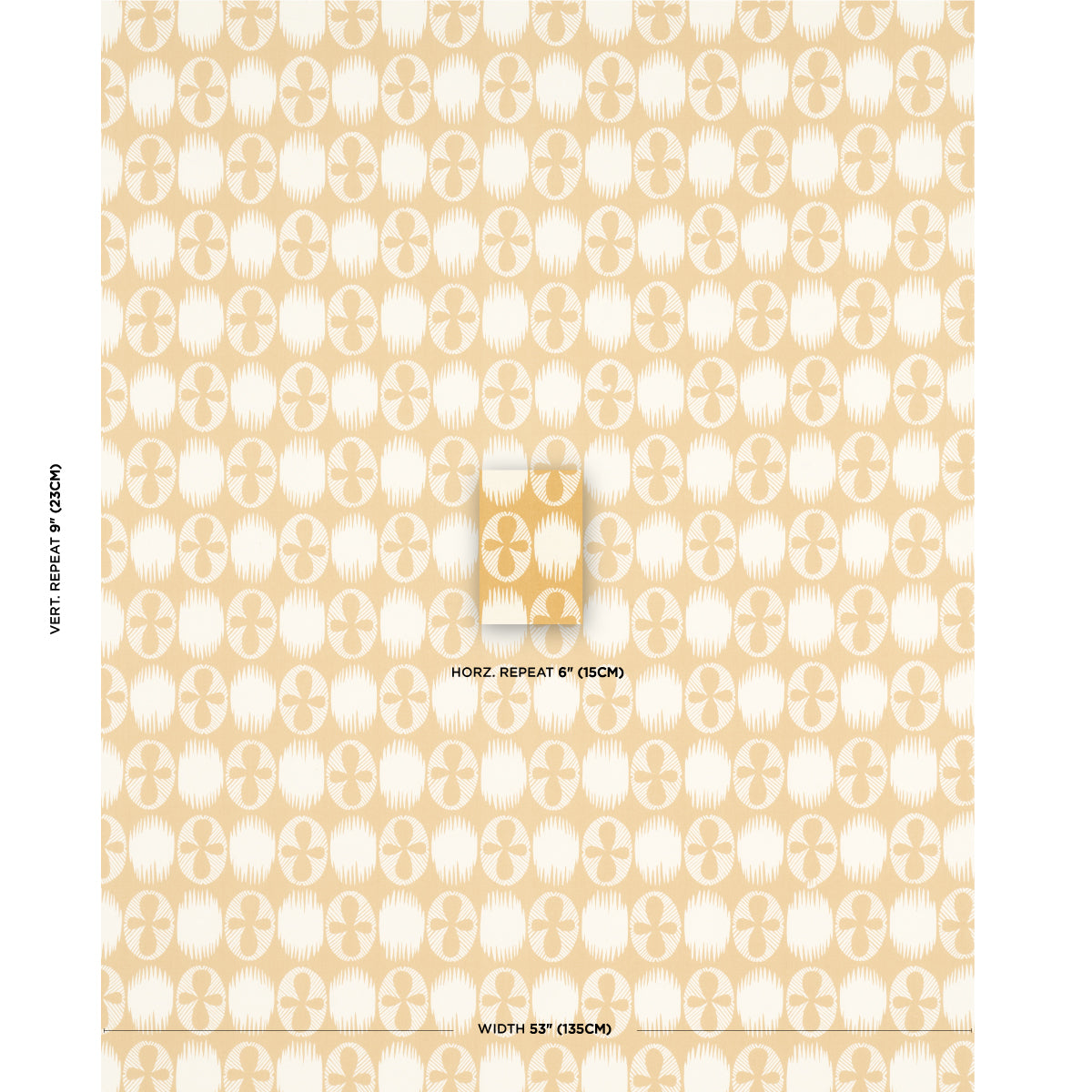Lunaria - Ochre - Schumacher 181512 Fabric - Schumacher Fabric
