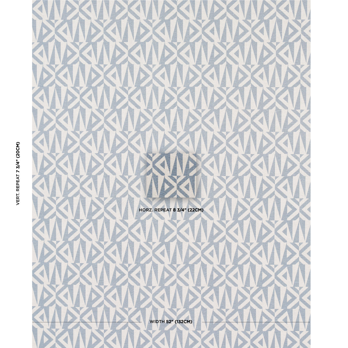 Amero - Slate Blue - Schumacher 181641 Fabric - Schumacher Fabric