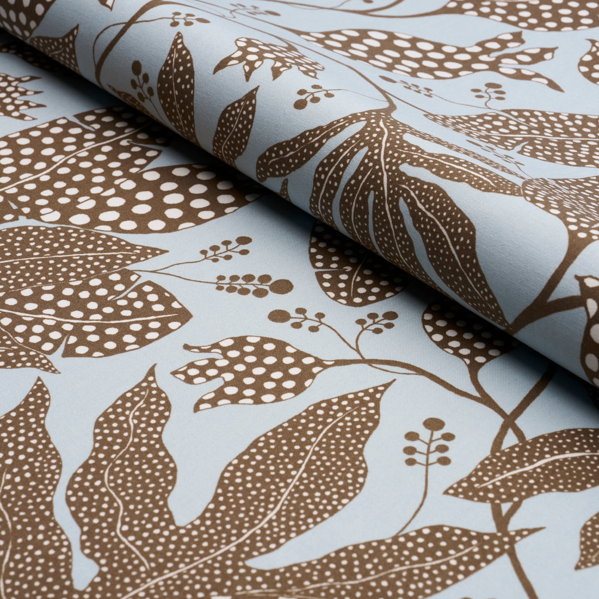 POLKA-DOT-JUNGLE-BROWN-SKY-SCHUMACHER-181650 - Schumacher Fabric
