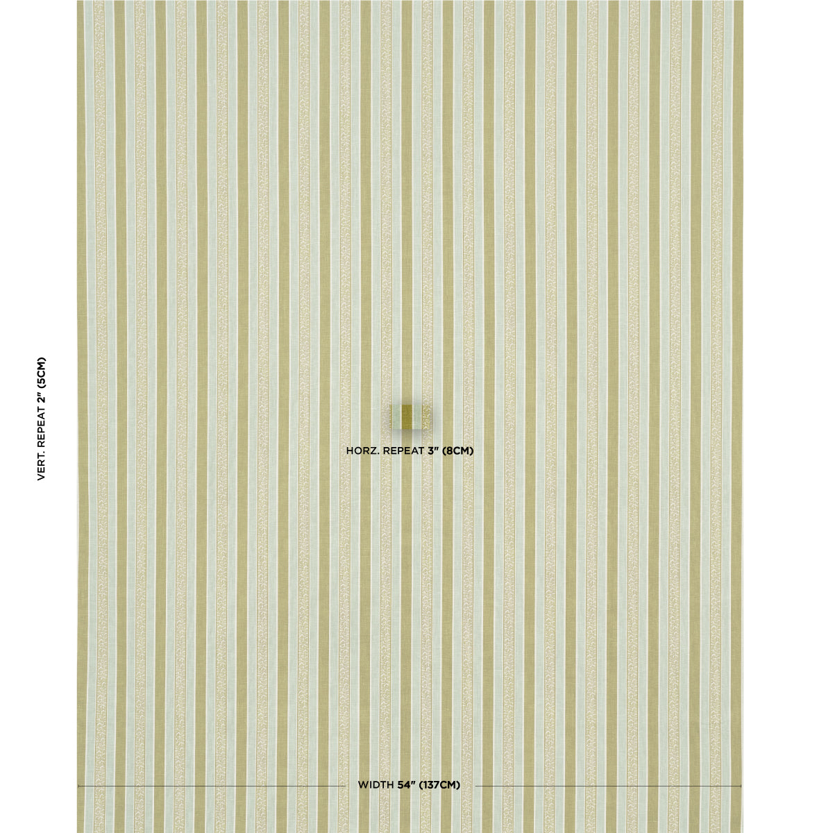 AUGUSTE-STRIPE-CIEL-LEAF-SCHUMACHER-181711 - Schumacher Tela