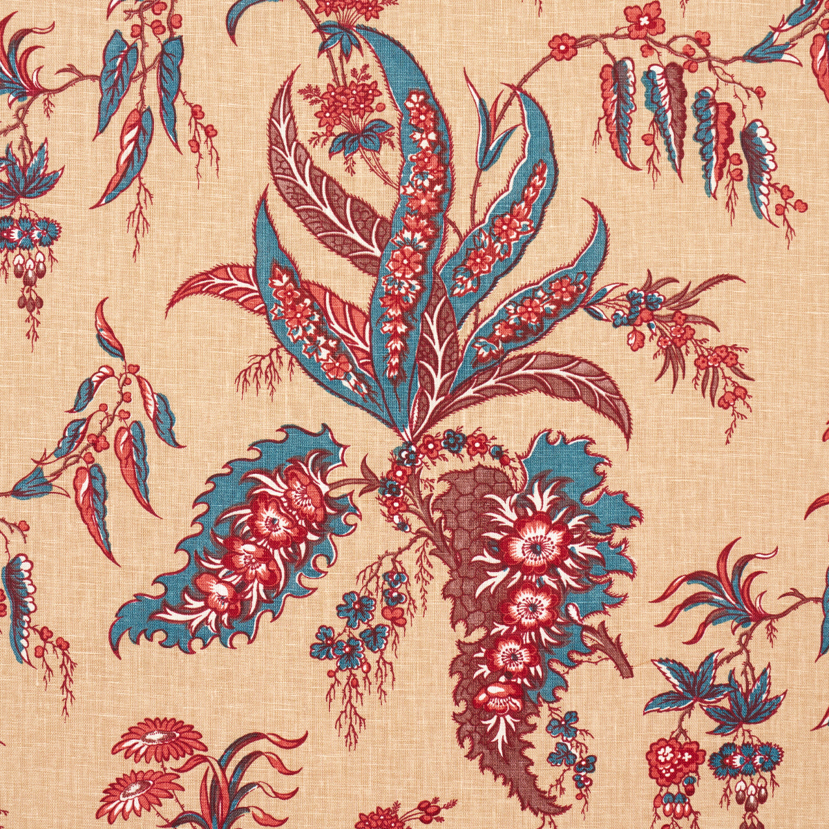 APOLLINE-BOTANICAL-ROUGE-BLEU-SCHUMACHER-181730 - Schumacher Tela