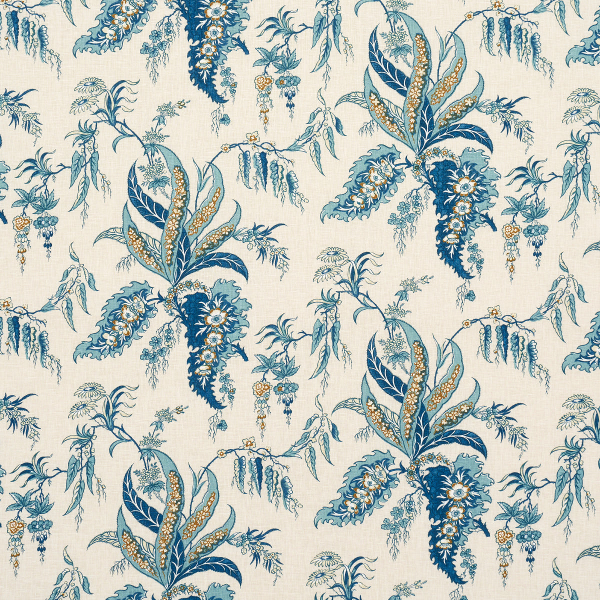 APOLLINE-BOTANICAL-CIEL-MARINE-SCHUMACHER-181731 - Schumacher Tela