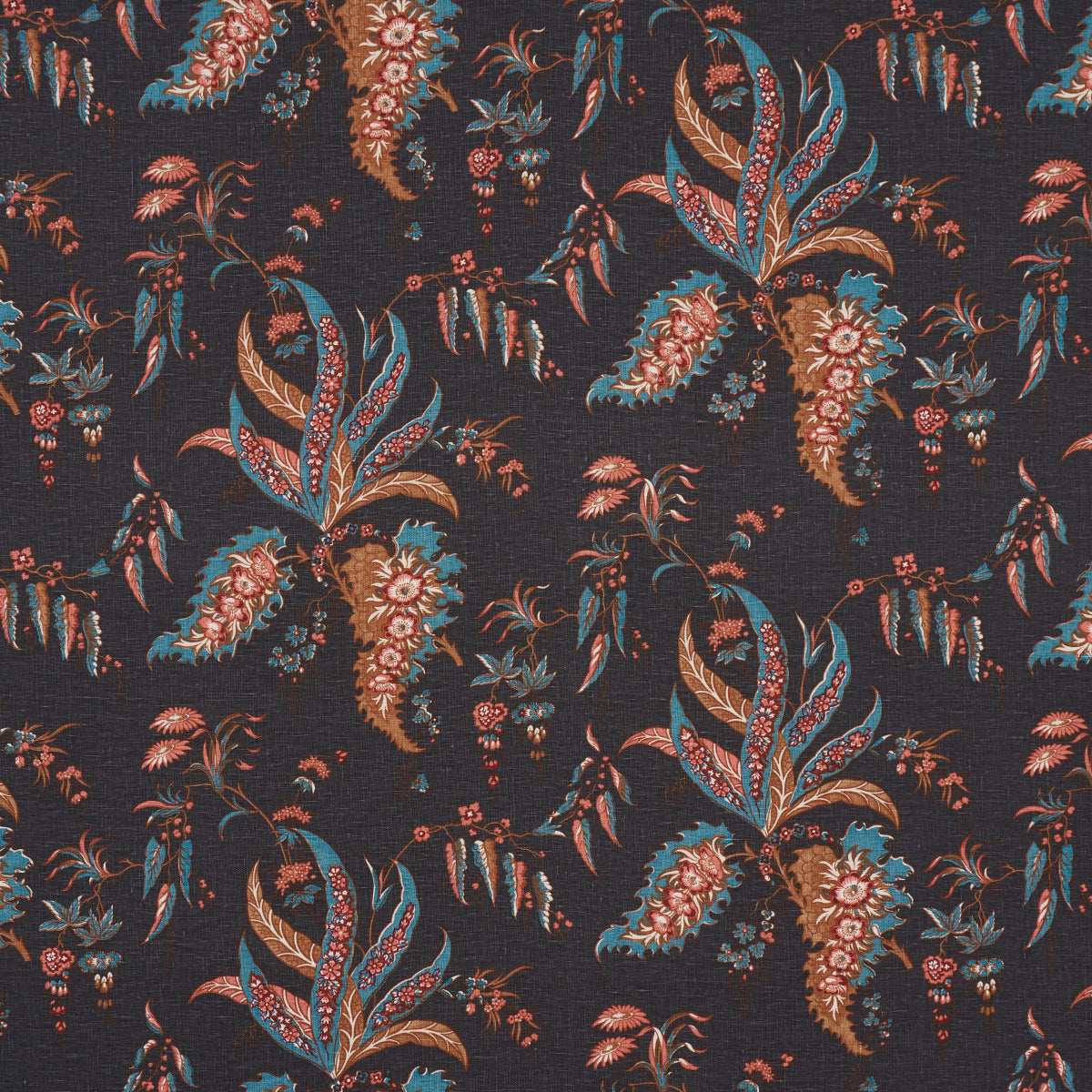 APOLLINE-BOTANICAL-ROUGE-NOIR-SCHUMACHER-181732 - Schumacher Tela