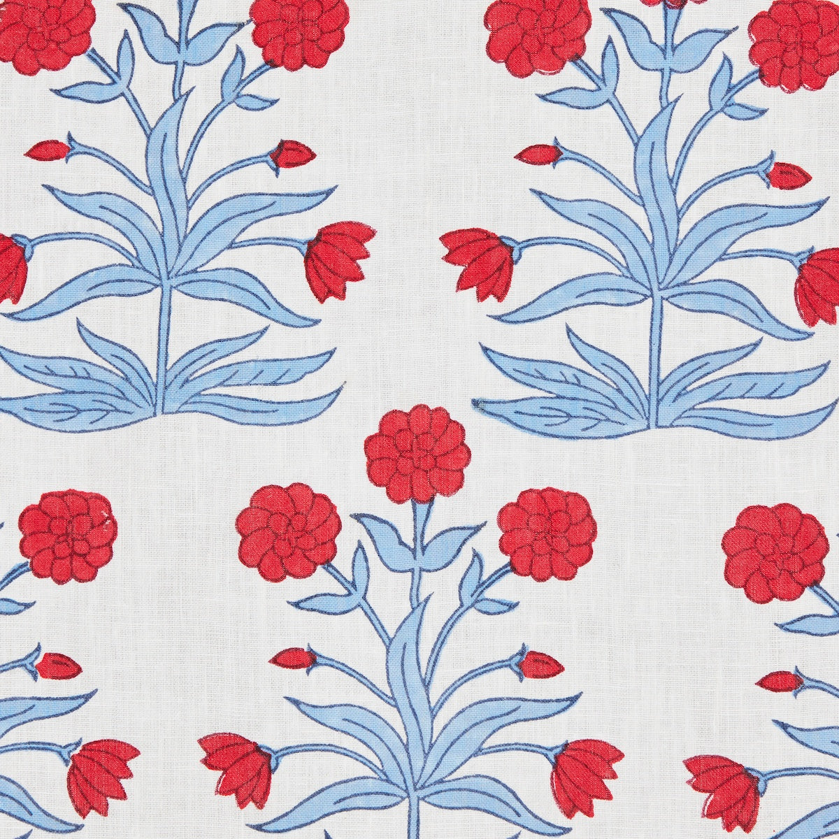 MUGHAL-HAND-BLOCK-PRINT-CRIMSON-SKY-SCHUMACHER-181780 - Schumacher Fabric
