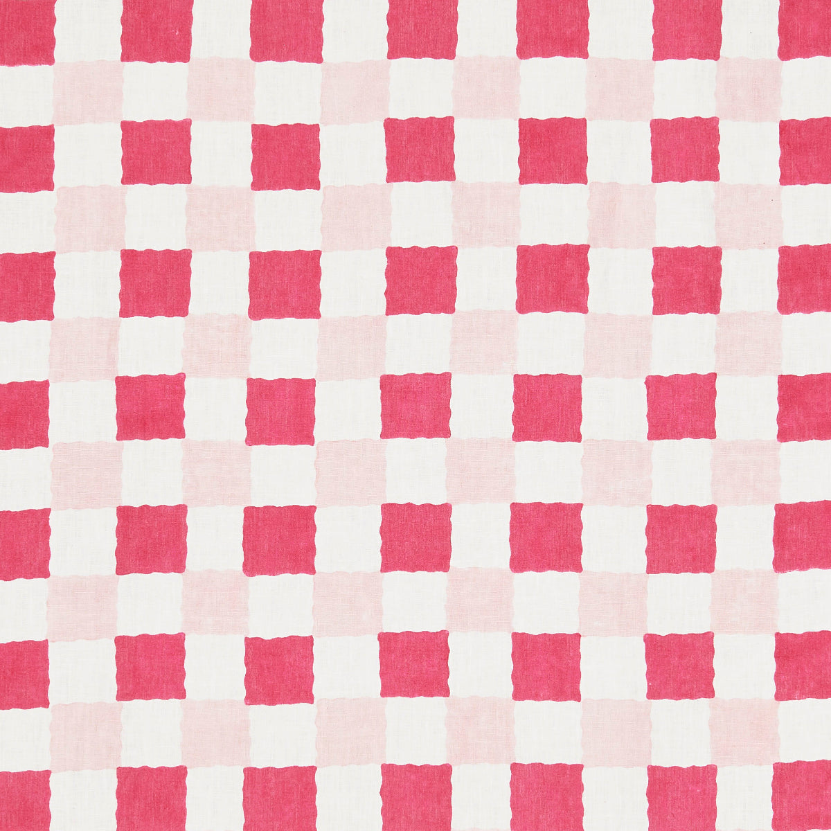 CHEQUER-HAND-BLOCK-PRINT-PINKS-SCHUMACHER-181790 - Schumacher Fabric