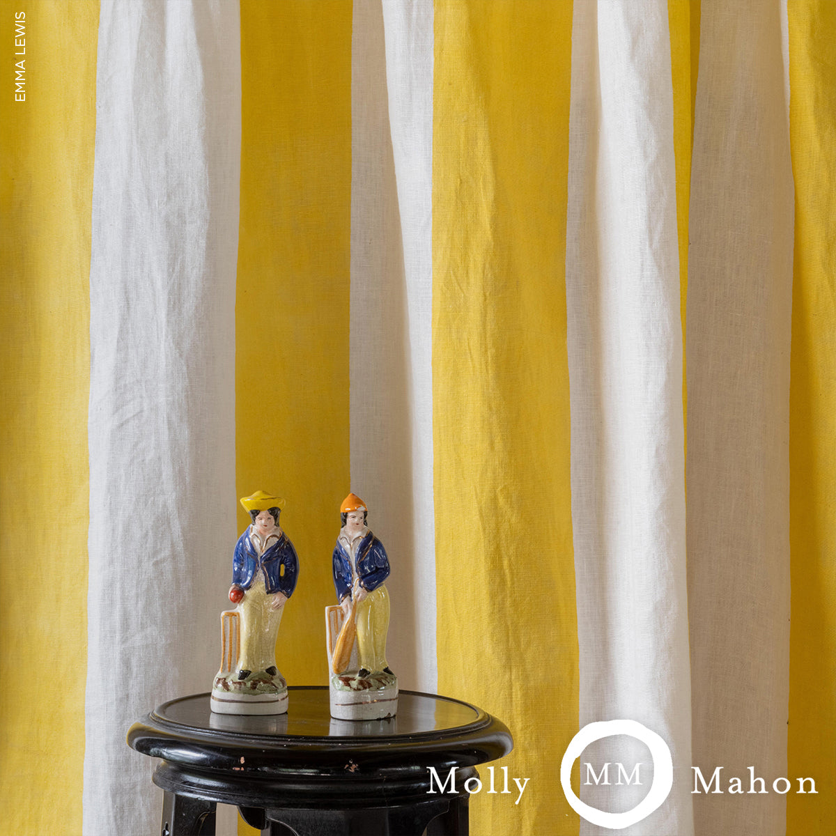 WIDE-HAND-BLOCK-STRIPE-YELLOW-SCHUMACHER-181812 - Schumacher Fabric