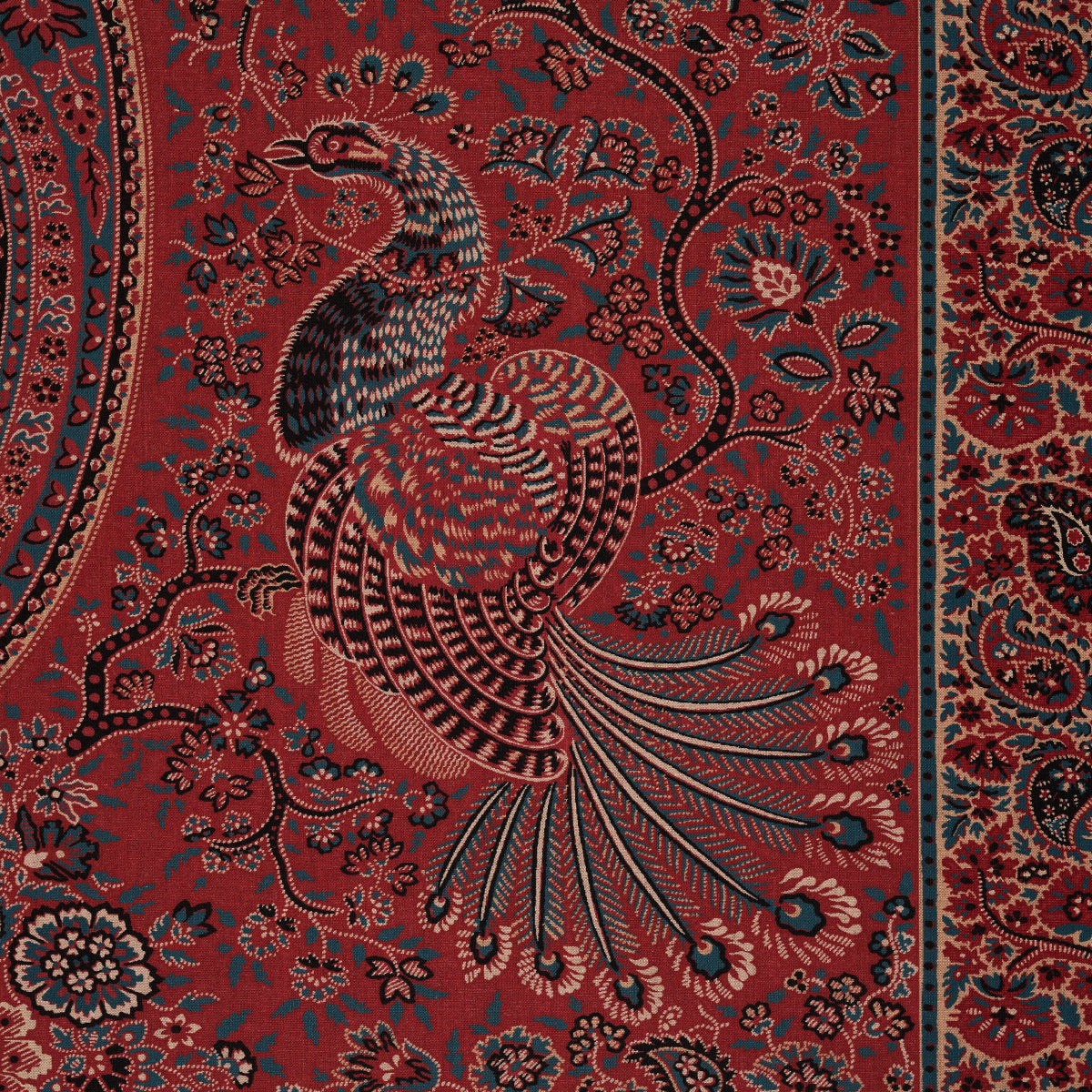 COLMERY-PAISLEY-PANEL-ROUGE-SCHUMACHER-181822 - Schumacher Tela