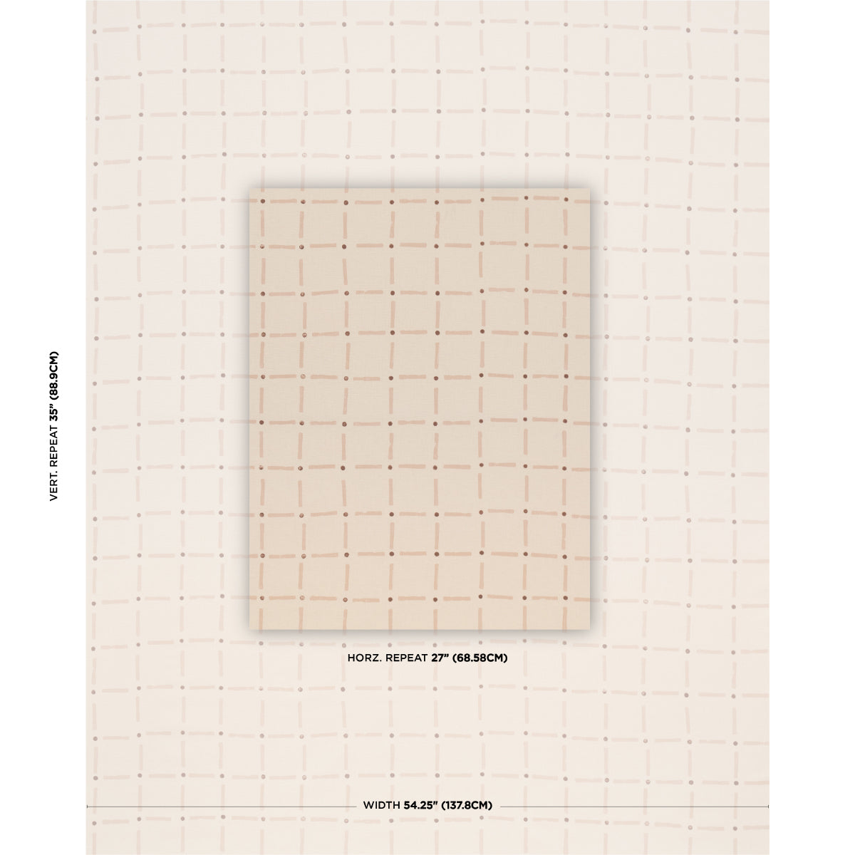 Drifting Grid - Petal - Schumacher 181850 Fabric - Schumacher Fabric