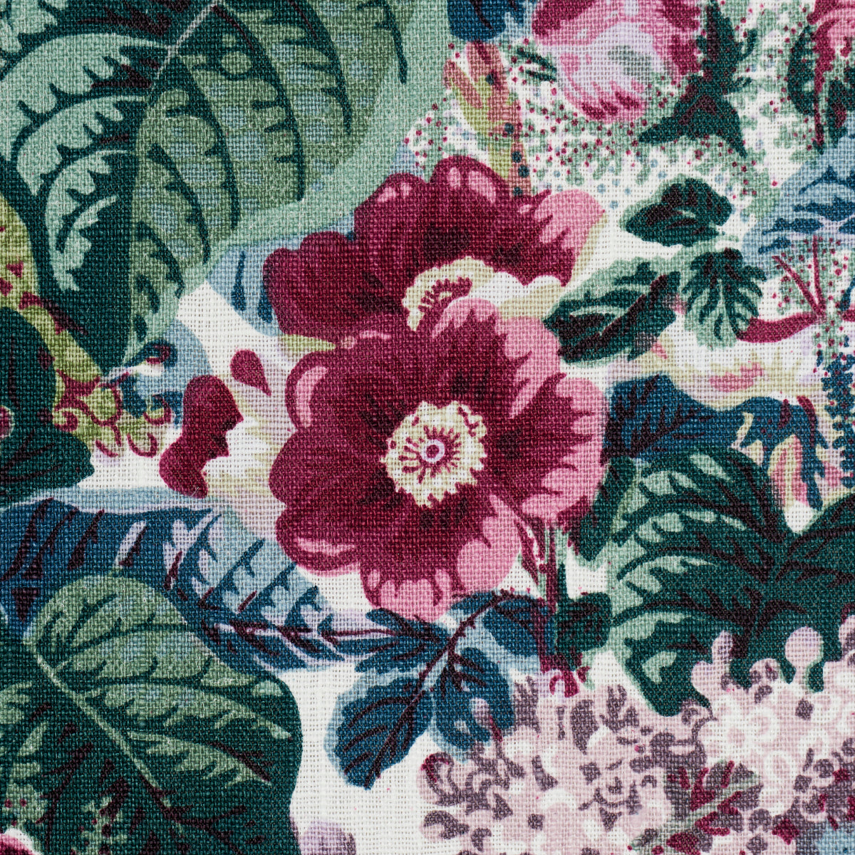 Flora's Fleurs - Plum - Schumacher 181870 Fabric - Schumacher Fabric