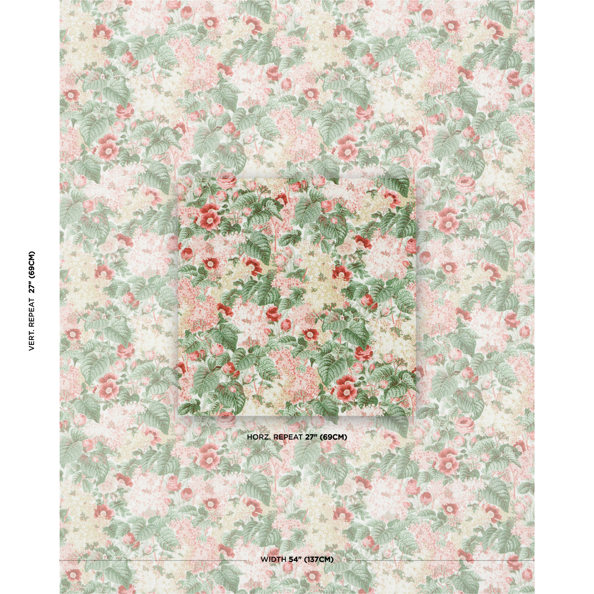 FLORAS-FLEURS-APRICOT-SCHUMACHER-181871 - Schumacher Tela