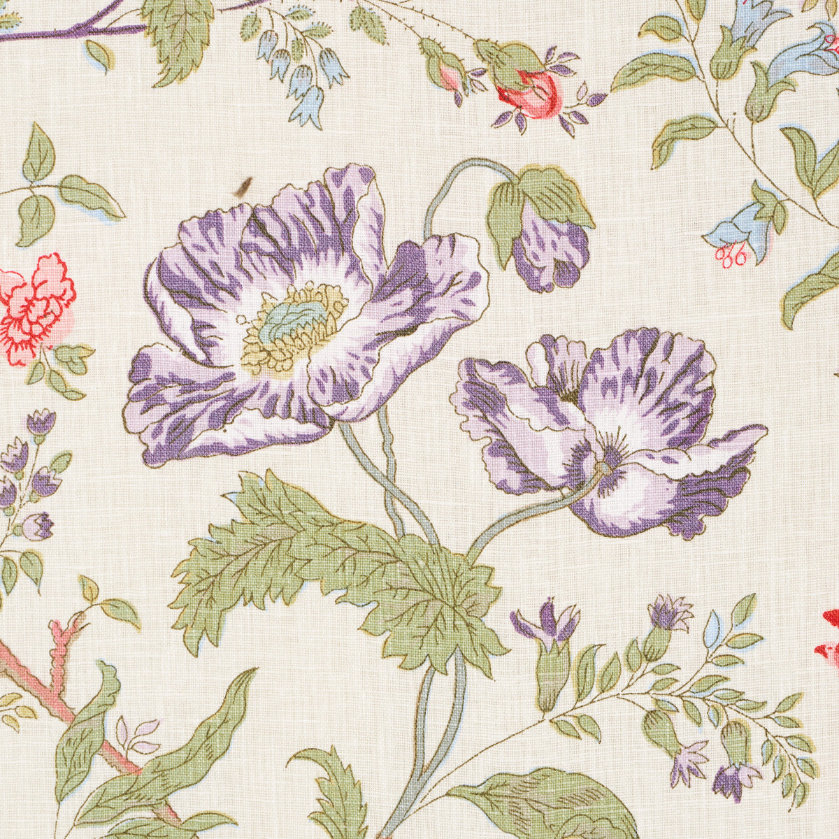 Giselle Floral - Ivory - Schumacher 181900 Fabric - Schumacher Fabric