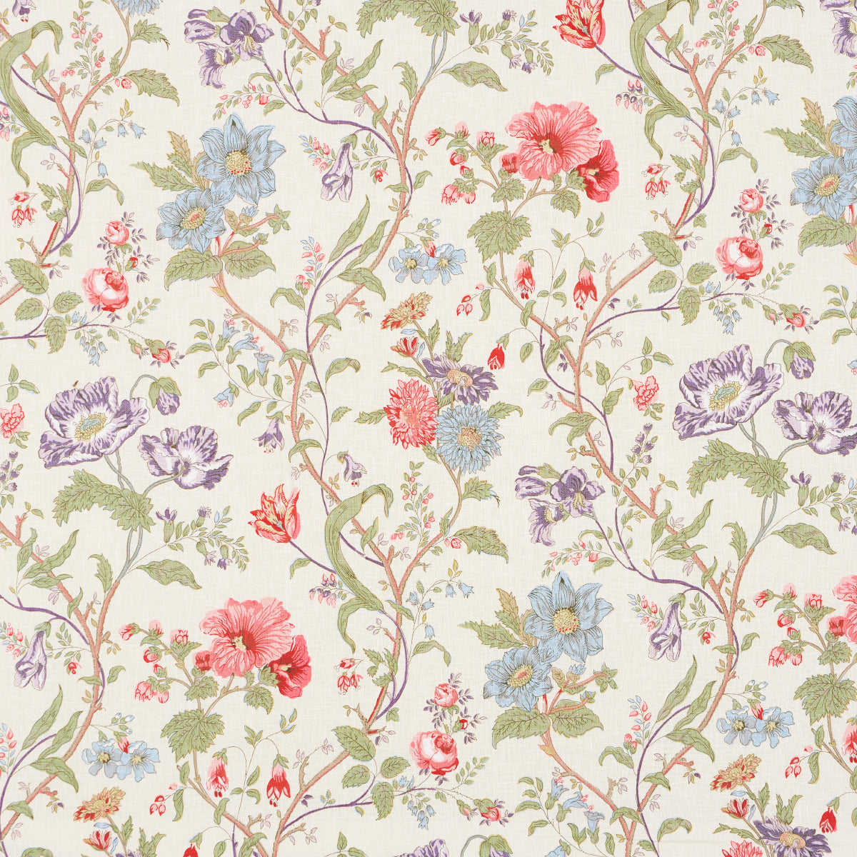 GISELLE-FLORAL-IVORY-SCHUMACHER-181900 - Schumacher Tela